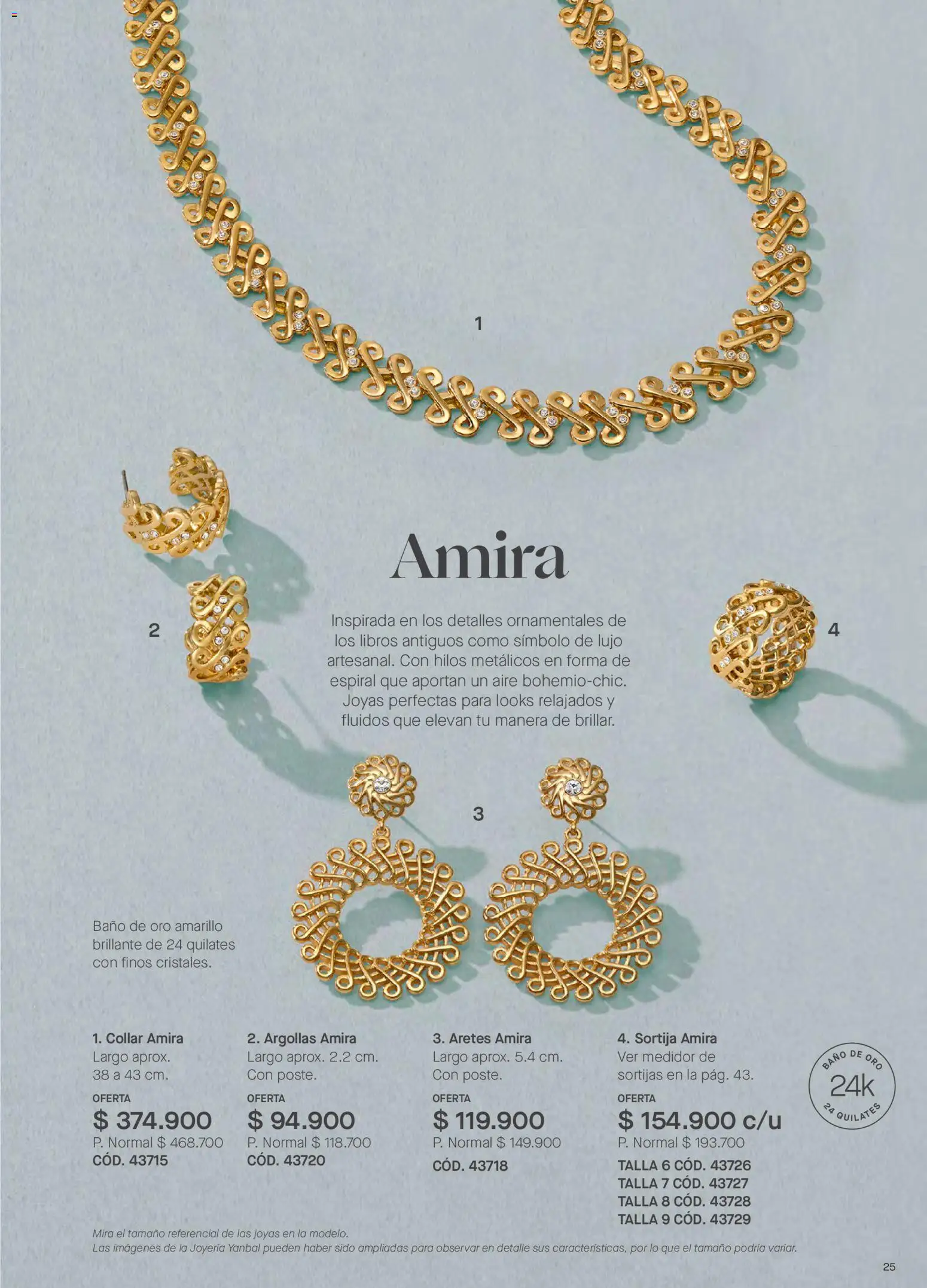 Yanbal revista - valida desde el 15/08/2026 | Página: 25 | Productos: Aretes, Libros, Baño, Collar