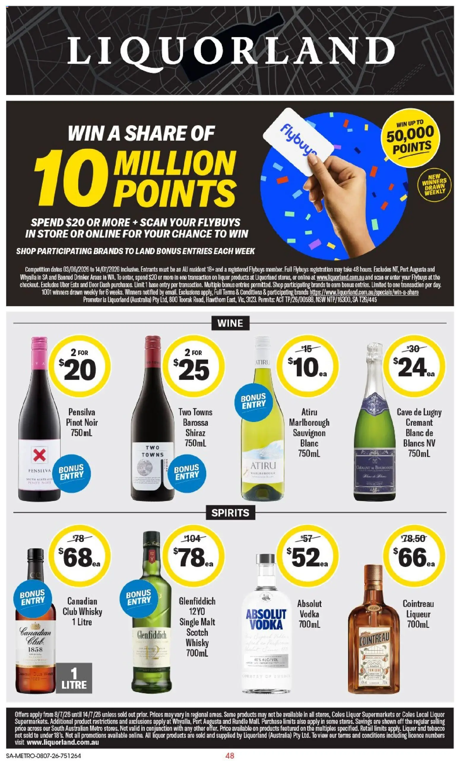 Coles catalogue - valid from 08/07/2026 | Page: 48 | Products: Door, Wine, Vodka, Scotch