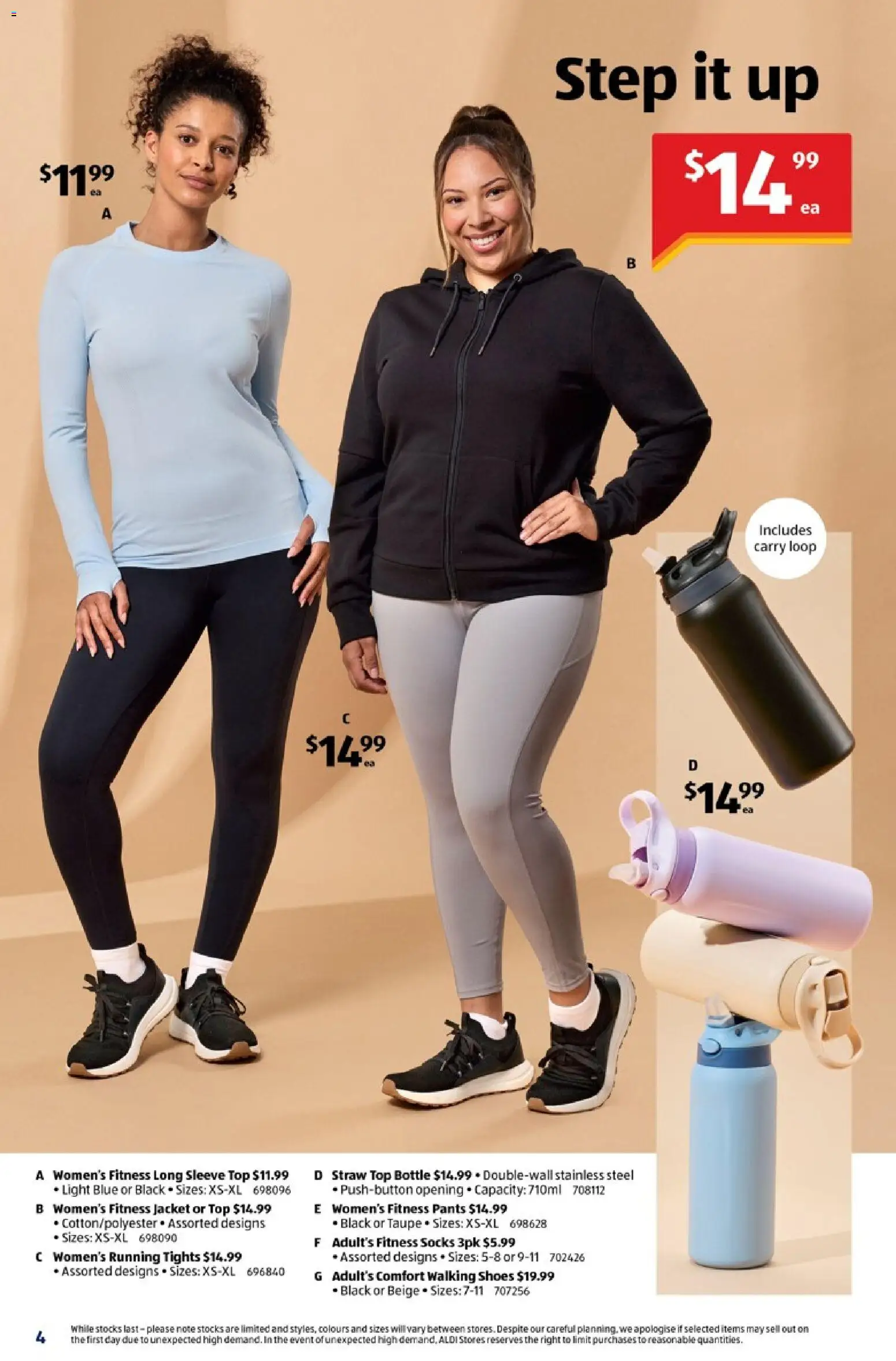 Aldi catalogue - valid from 15.04.2026 | Page: 4 | Products: Light, Long sleeve, Jacket, Pants