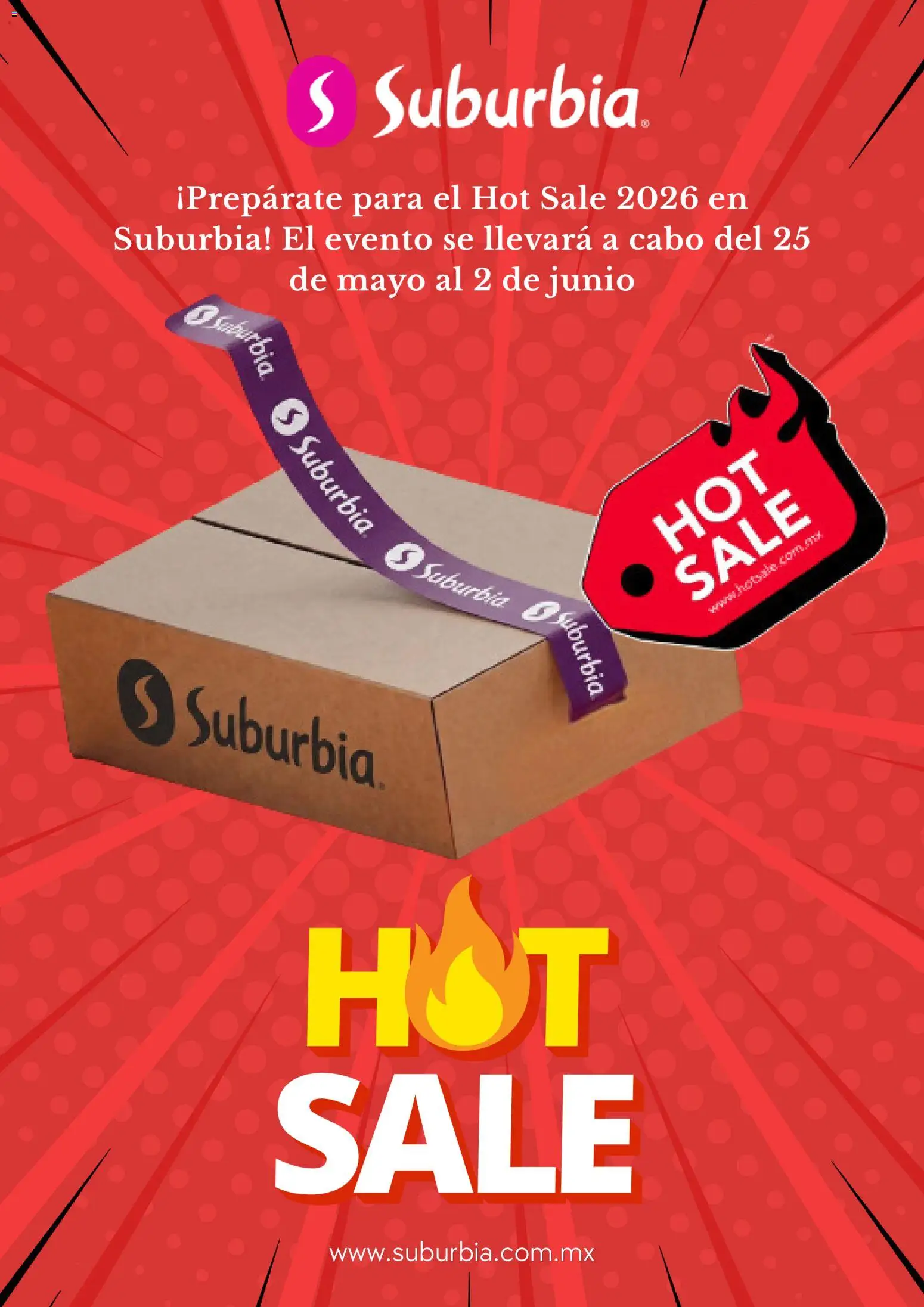 Nuevas ofertas de Suburbia válidas en toda la República Mexicana desde el 07.05.2026. ¡Encuentra las mejores ofertas en Suburbia Hot Sale aviso! | Página: 1