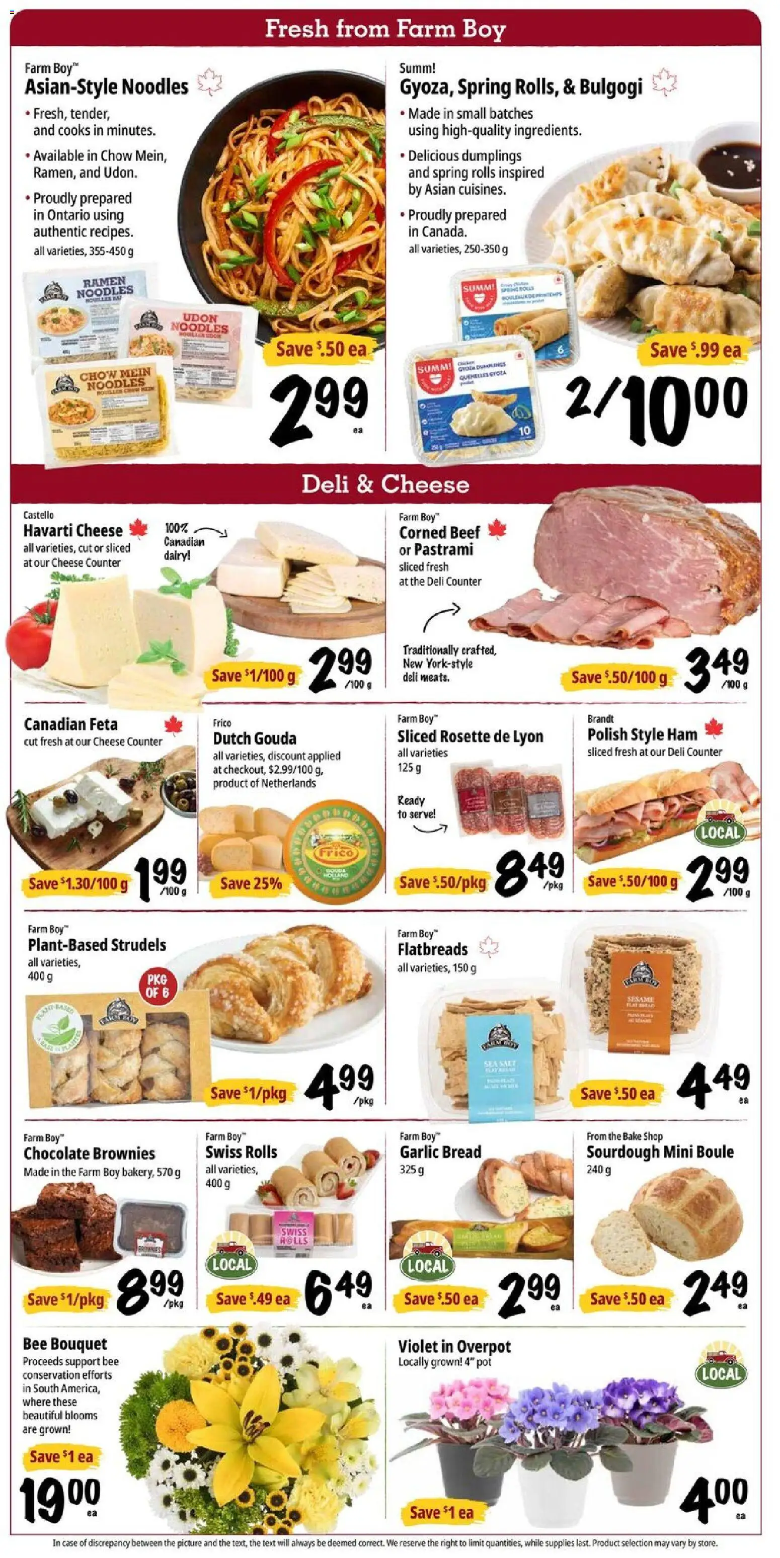 Farm Boy flyer valid from 21.05.2026 | Page: 3 | Products: Noodles, Case, Cheese, Bread