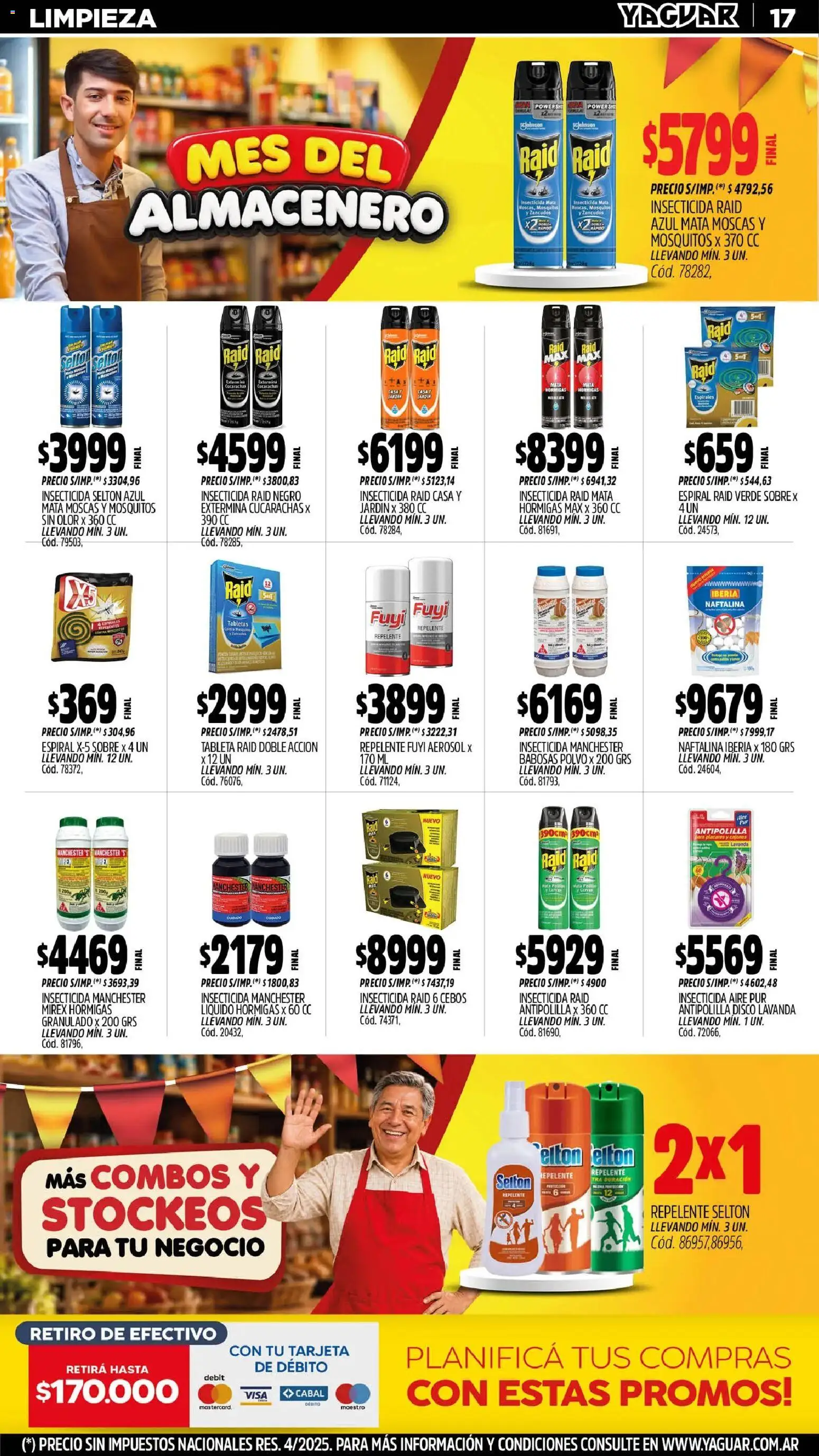 Yaguar - Oferta Semanal Córdoba │ válido desde el 31/08/2026 | Página: 17 | Productos: Tableta, Insecticida, Sobre, Polvo