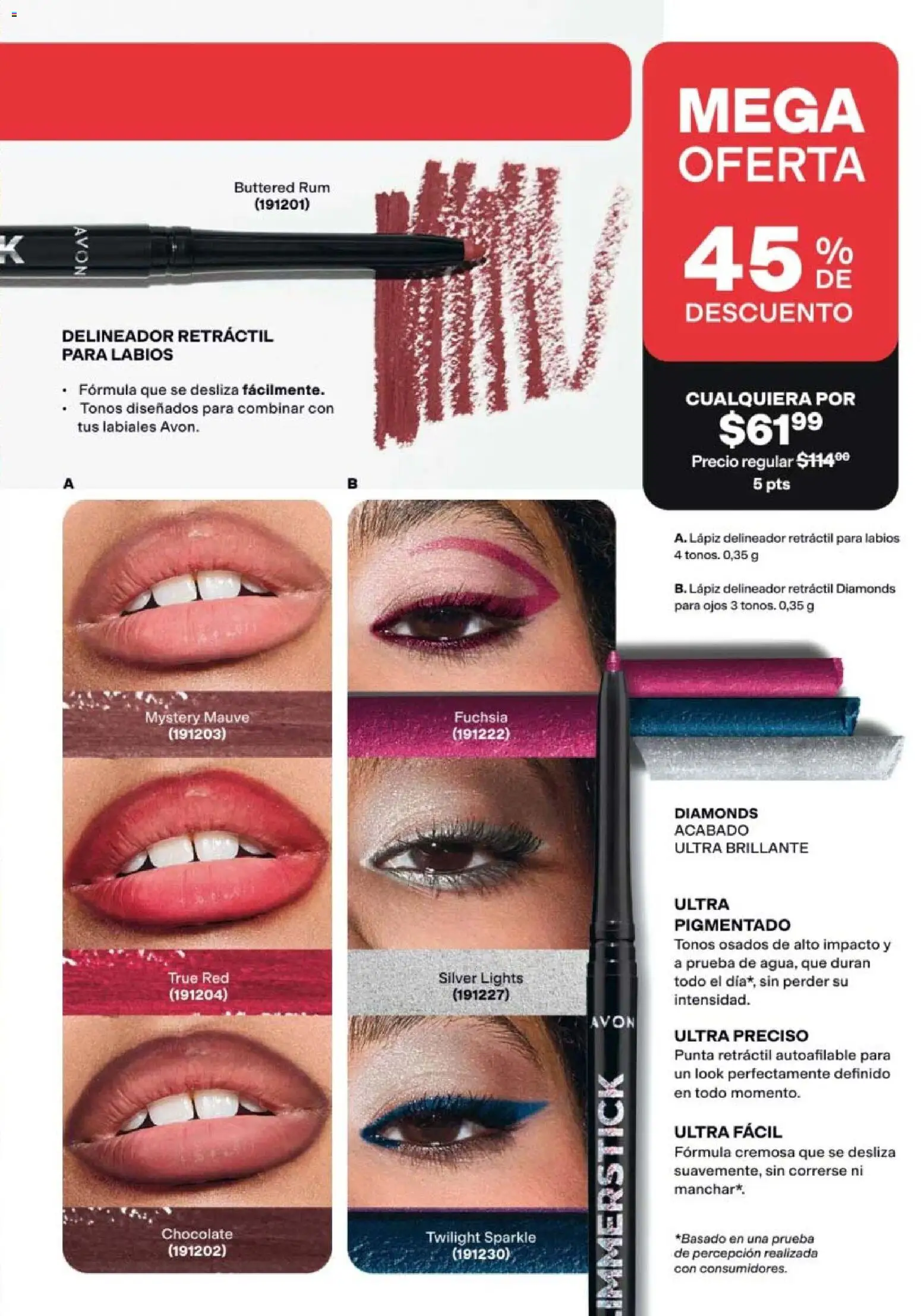 Nuevas ofertas de AVON válidas en toda la República Mexicana desde el 20/08/2026. ¡Encuentra las mejores ofertas en AVON campaña 12 2026! | Página: 31 | Productos: Chocolate, Delineador