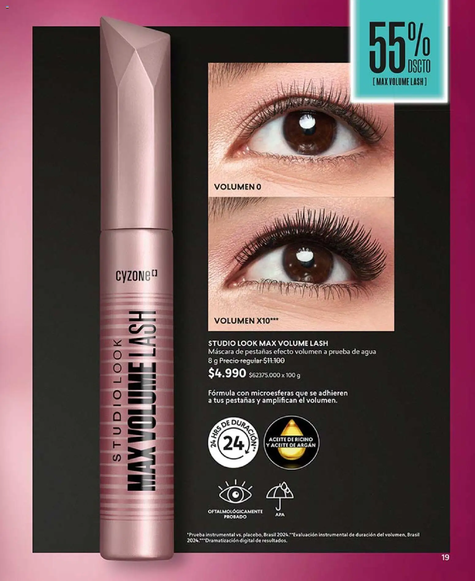 Catálogo CyZone Campaña 6 │ válido desde el 31.03.2026 | Página: 19 | Productos: Agua, Máscara, Aceite