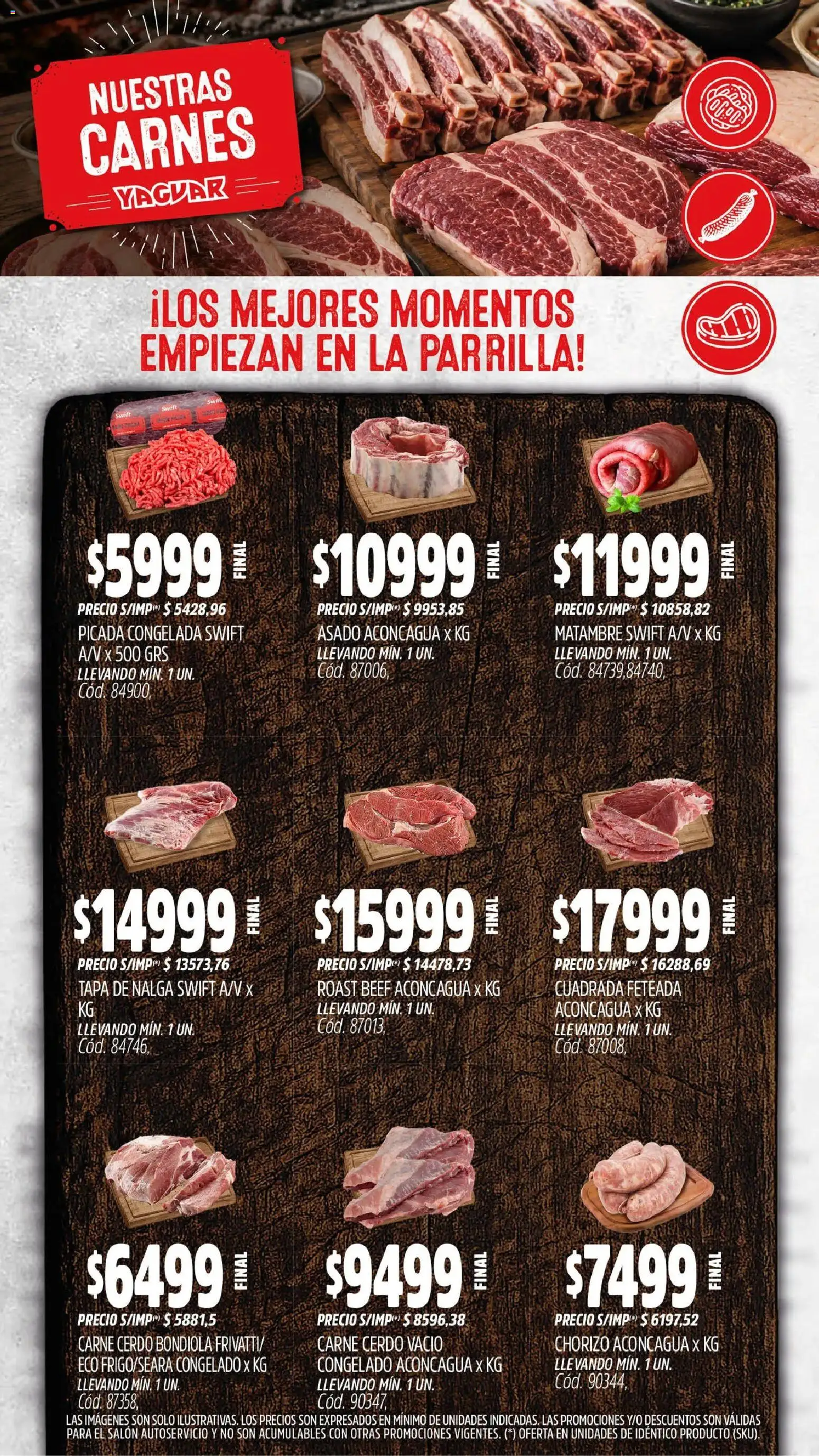 Yaguar catálogo │ válido desde el 31/08/2026 | Página: 7 | Productos: Parrilla, Carne, Chorizo, Cerdo