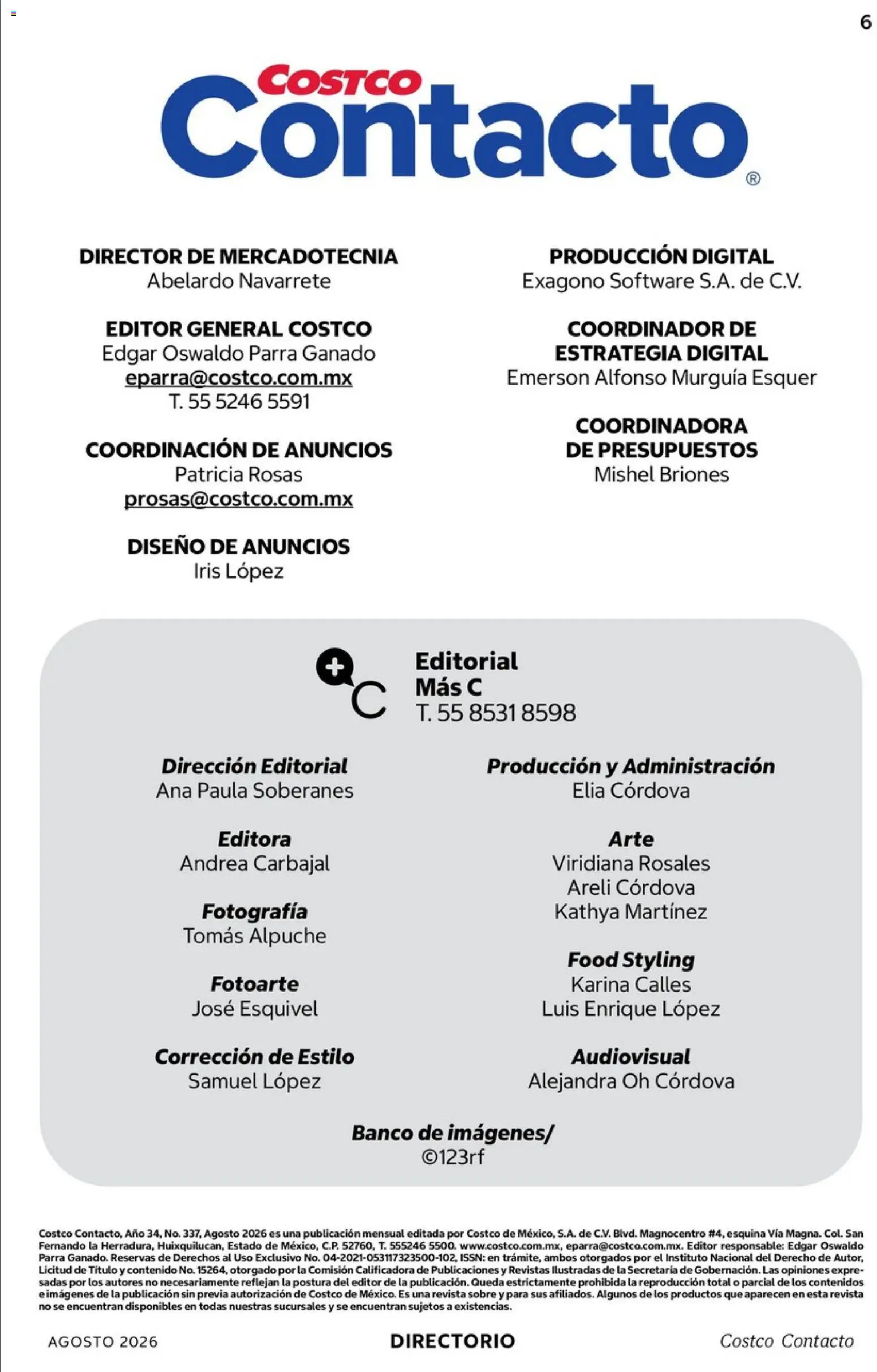 Nuevas ofertas de Costco válidas en toda la República Mexicana desde el 01/08/2026. ¡Encuentra las mejores ofertas en Costco catálogo Agosto! | Página: 6 | Productos: Banco, Sobre, Revista