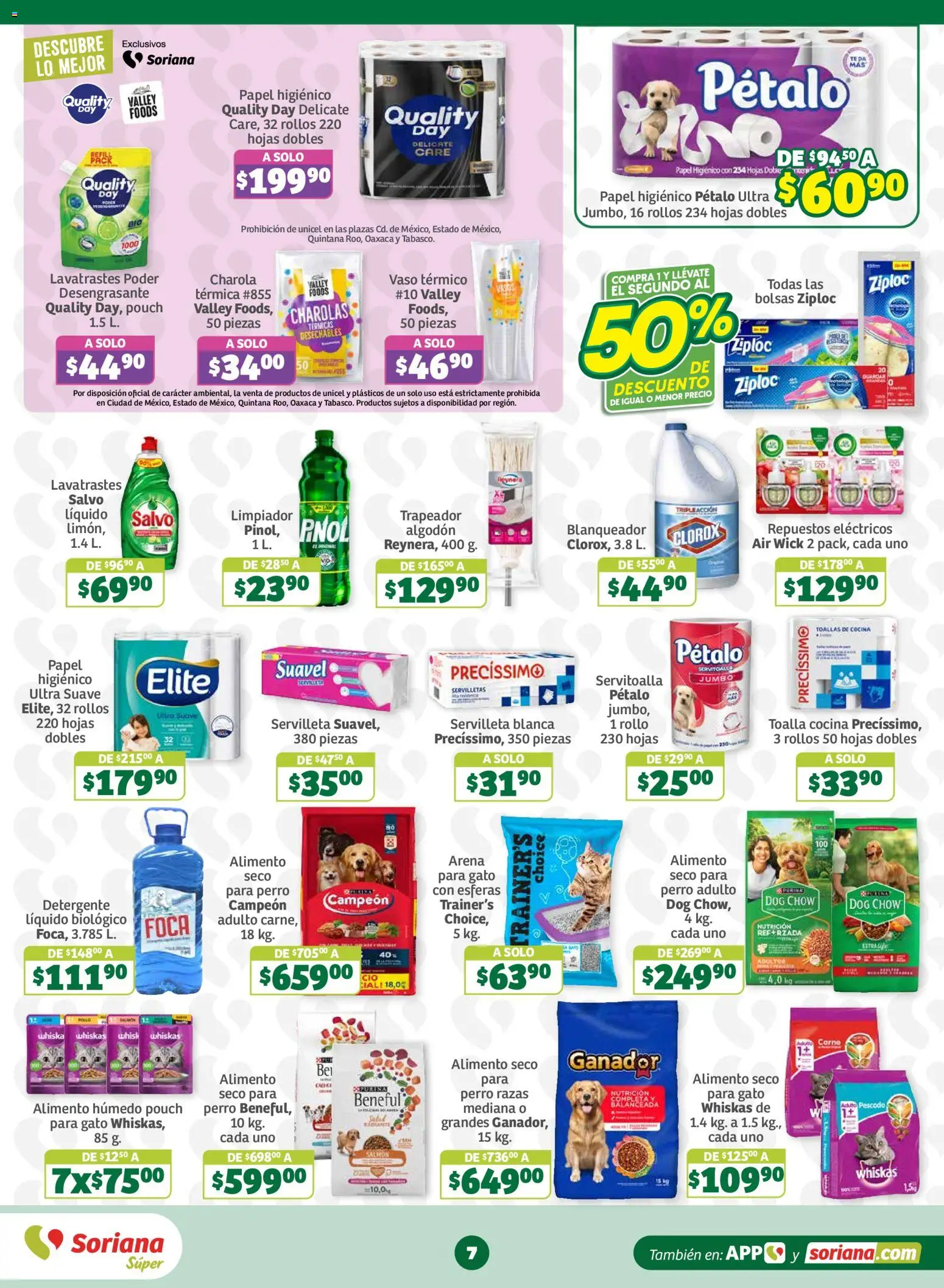 Nuevas ofertas de Soriana válidas en toda la República Mexicana desde el 16/10/2026. ¡Encuentra las mejores ofertas en Soriana folleto En México Oferta se dice Soriana Súper! | Página: 7