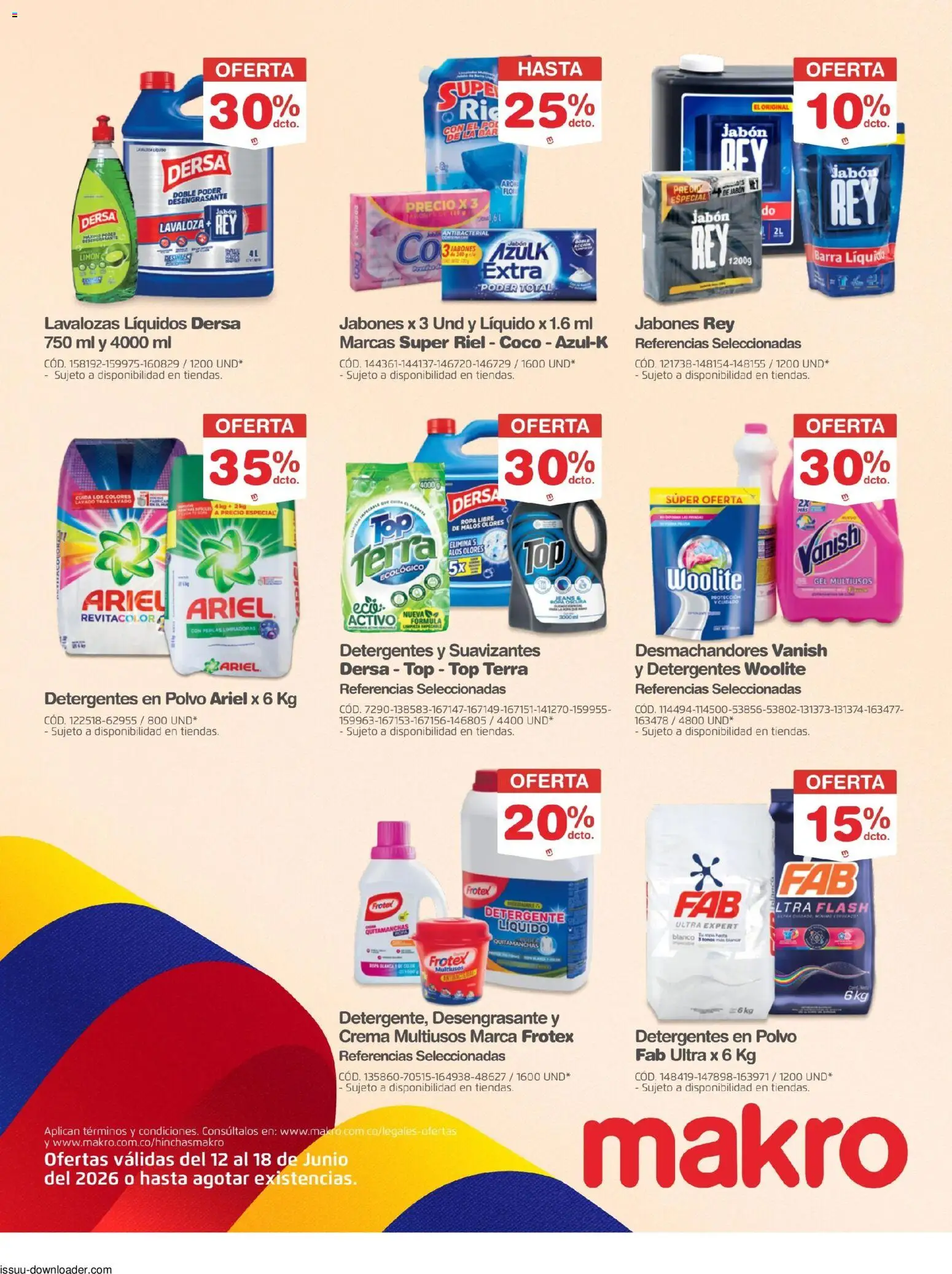 Makro revista - valida desde el 12.06.2026 | Página: 33 | Productos: Riel, Coco, Jabón, Ropa