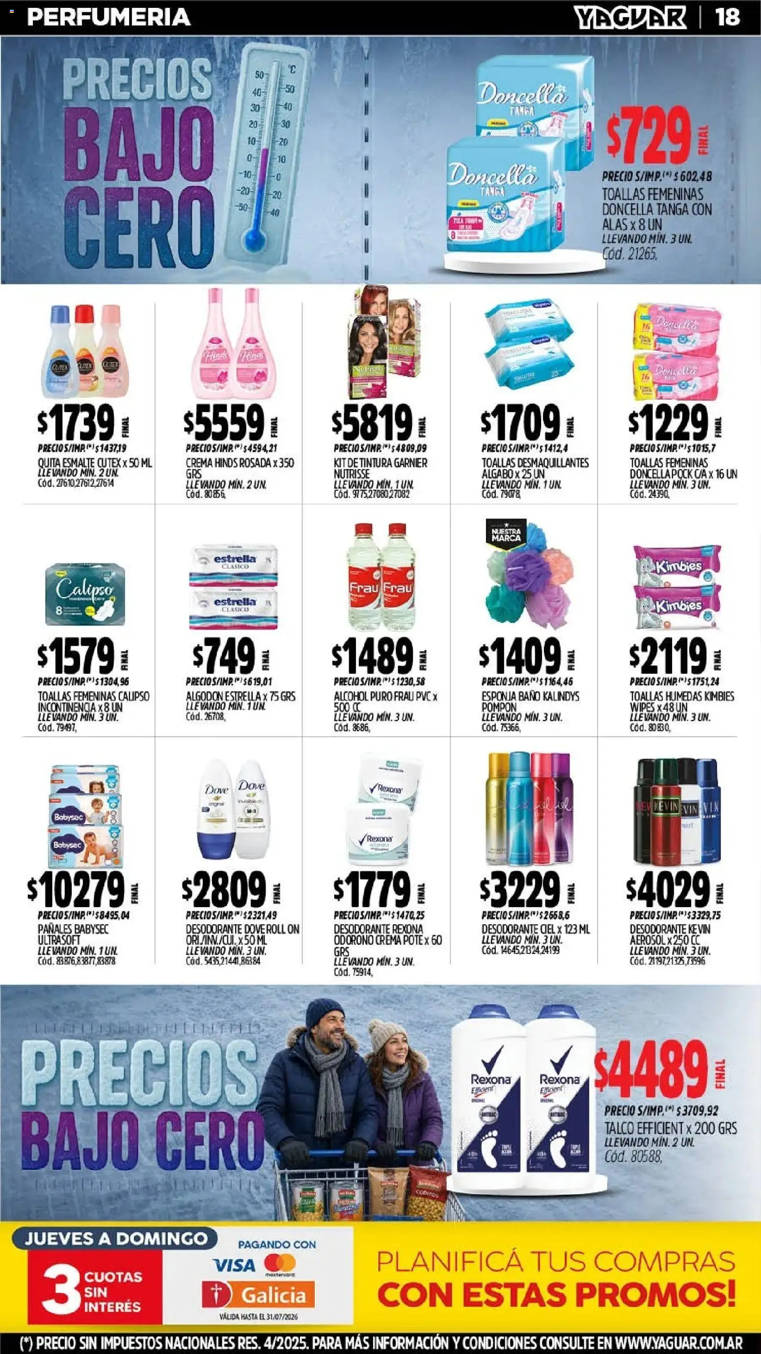 Yaguar - Oferta Semanal Misiones │ válido desde el 20/07/2026 | Página: 17 | Productos: Algodón, Toallas, Esponja, Crema