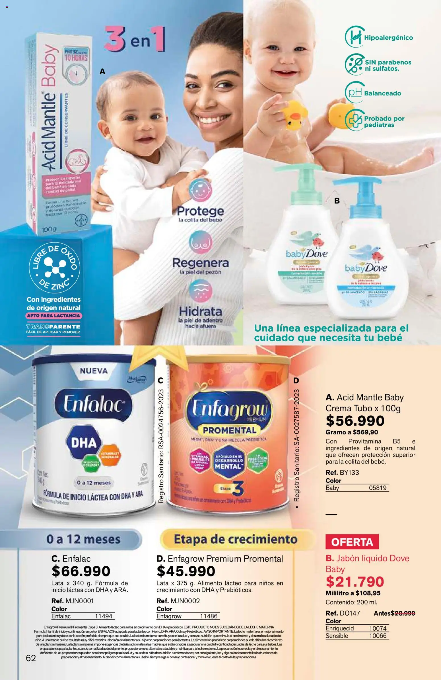 Leonisa revista - valida desde el 15/07/2026 | Página: 62 | Productos: Ingredientes, Crema, Jabón, Leche