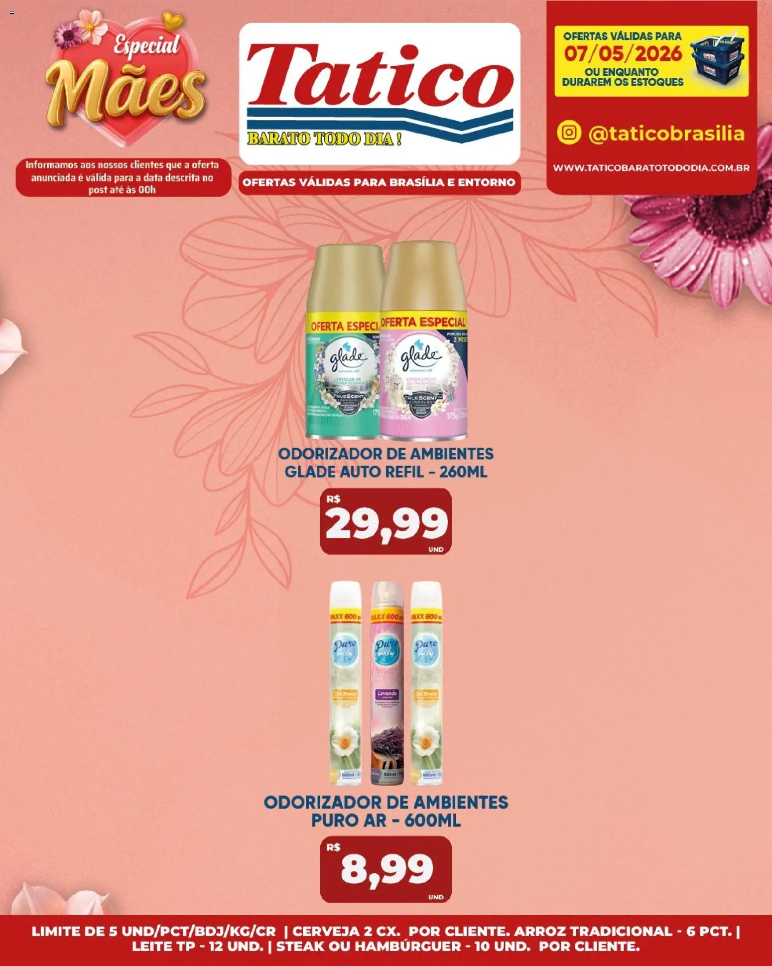 Tatico Folheto - válido de 07.05.2026 | Página: 21 | Produtos: Leite, Cerveja, Arroz, Hambúrguer