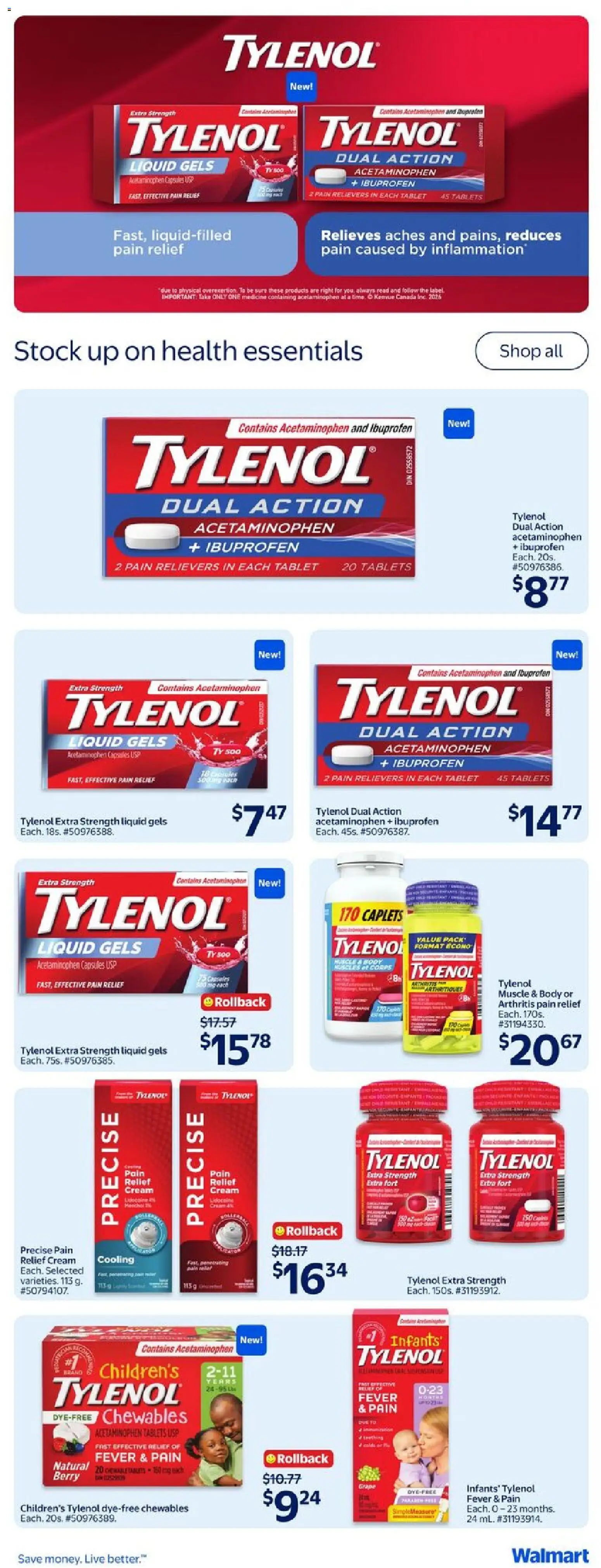 Walmart flyer valid from Aug 13, 2026 | Page: 37 | Products: Cream, Tablet, Capsules