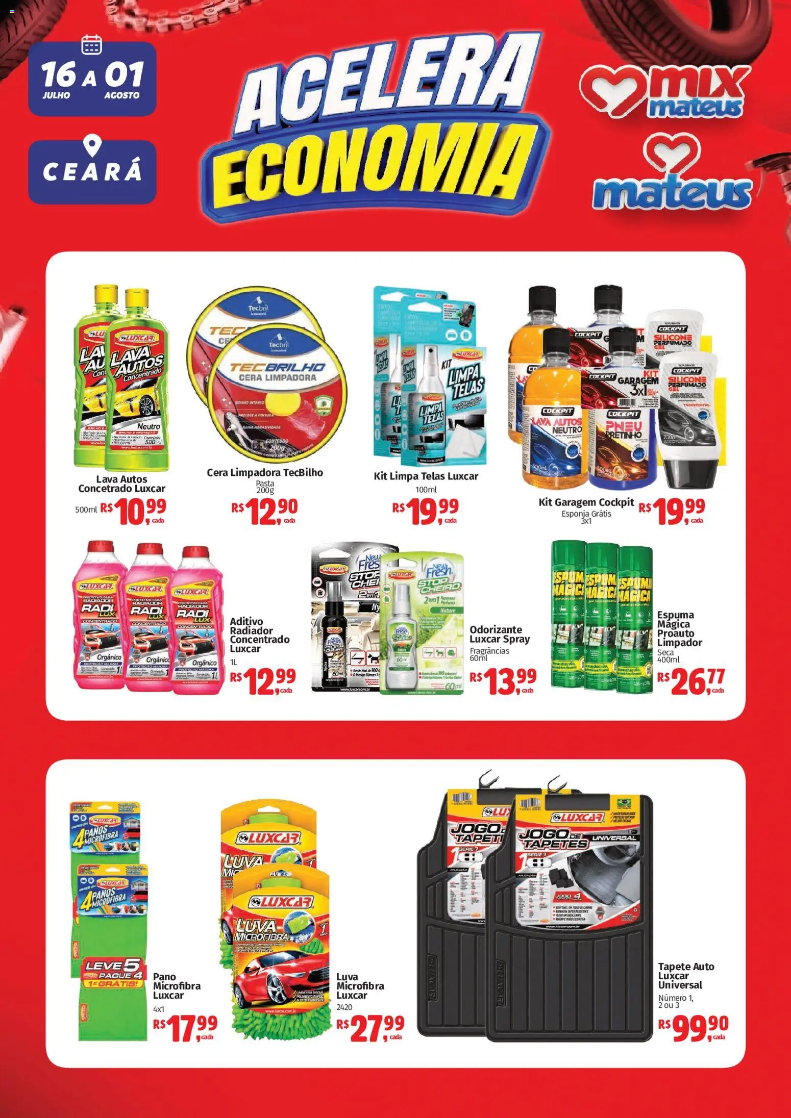 Mateus Folheto - válido de 16/07/2026 | Página: 3 | Produtos: Pneu, Radiador, Tapete, Pasta