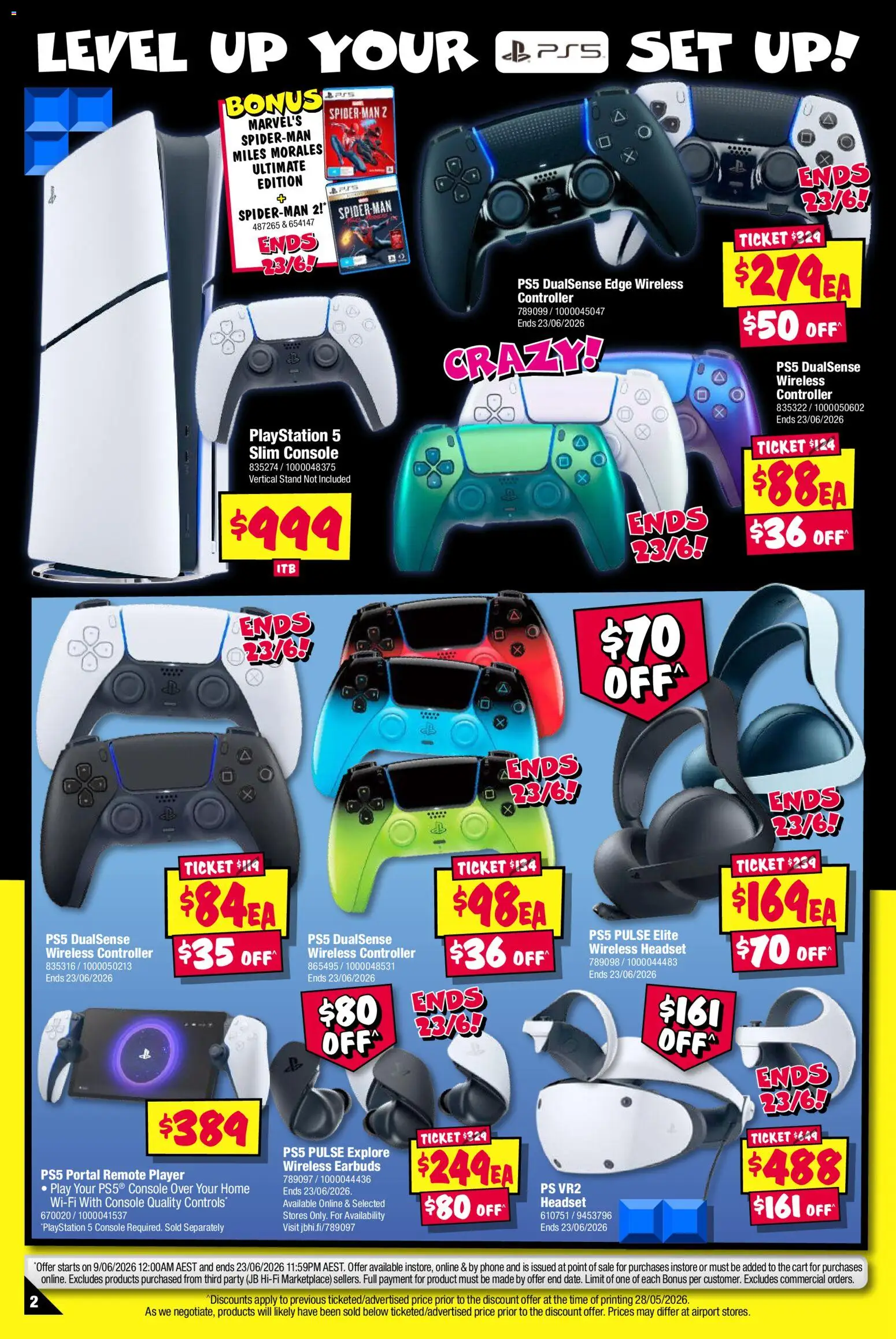 JB Hi-Fi catalogue - valid from 09.06.2026 | Page: 2 | Products: Controller, Phone, Headset, Playstation