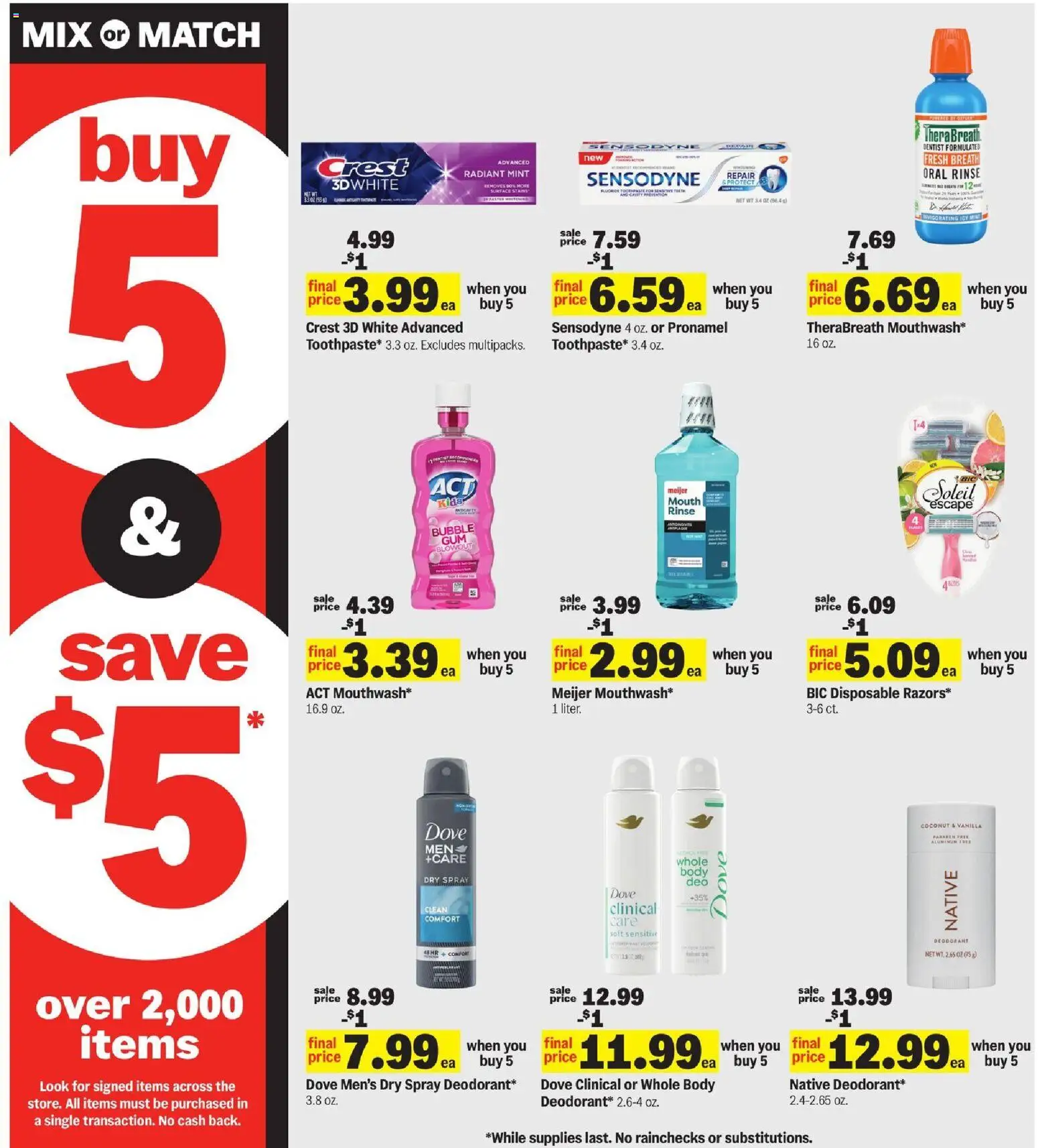 Meijer Weekly Ad - MI - valid from 06/24/2026 | Page: 19 | Products: Deodorant, Mouthwash, Mouth Rinse