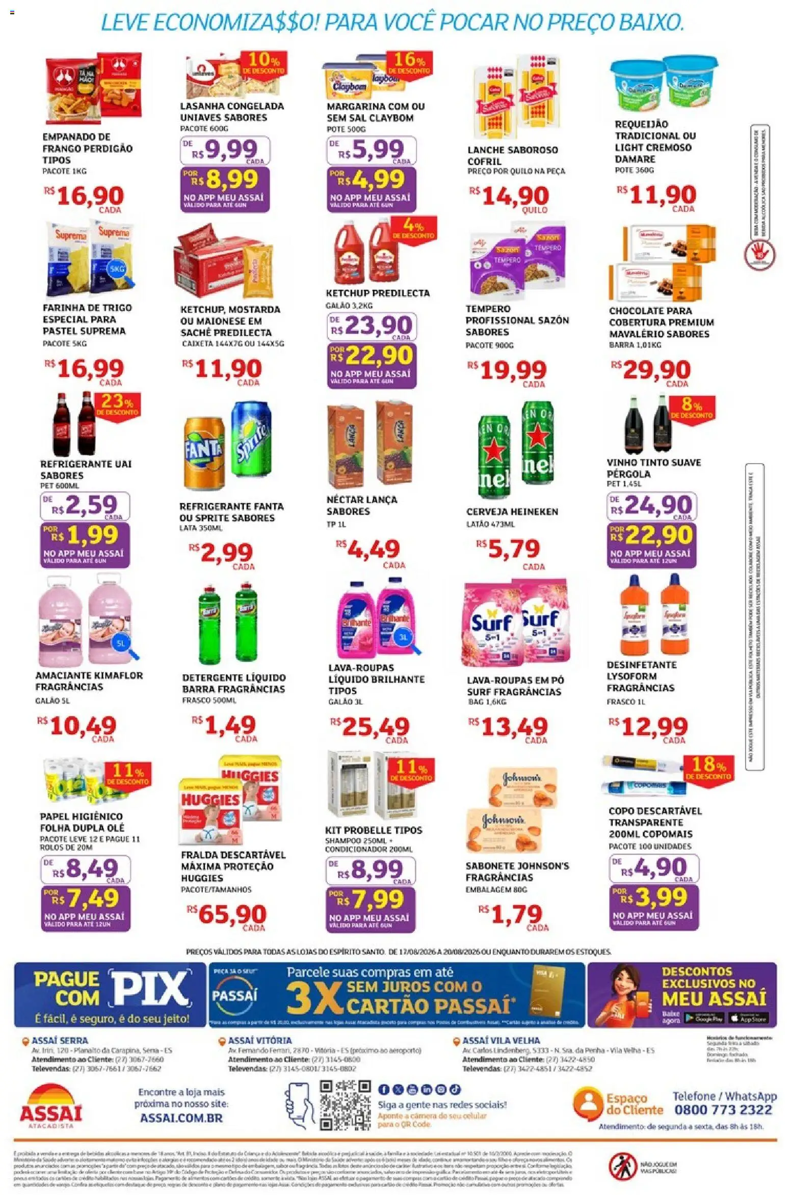Assaí Atacadista Folheto - válido de 17/08/2026 | Página: 2 | Produtos: Celular, Vinho tinto, Refrigerante, Desinfetante