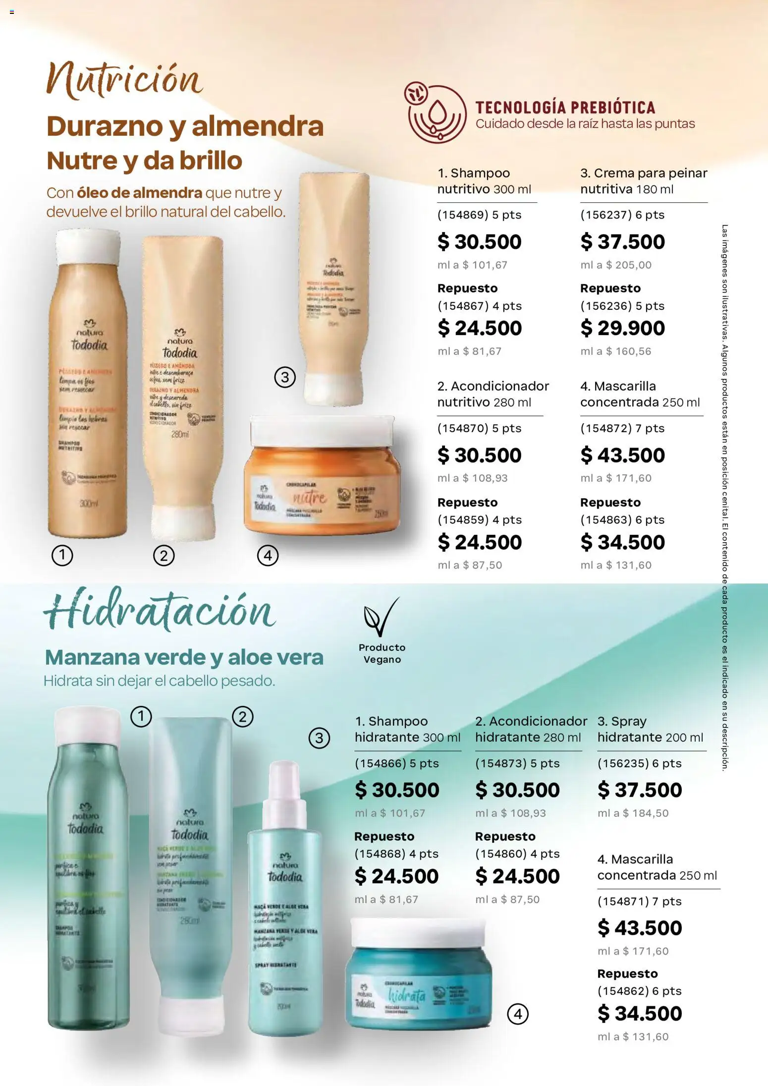 Natura revista - valida desde el 29.04.2026 | Página: 155 | Productos: Brillo, Manzana, Loción tonificante, Durazno