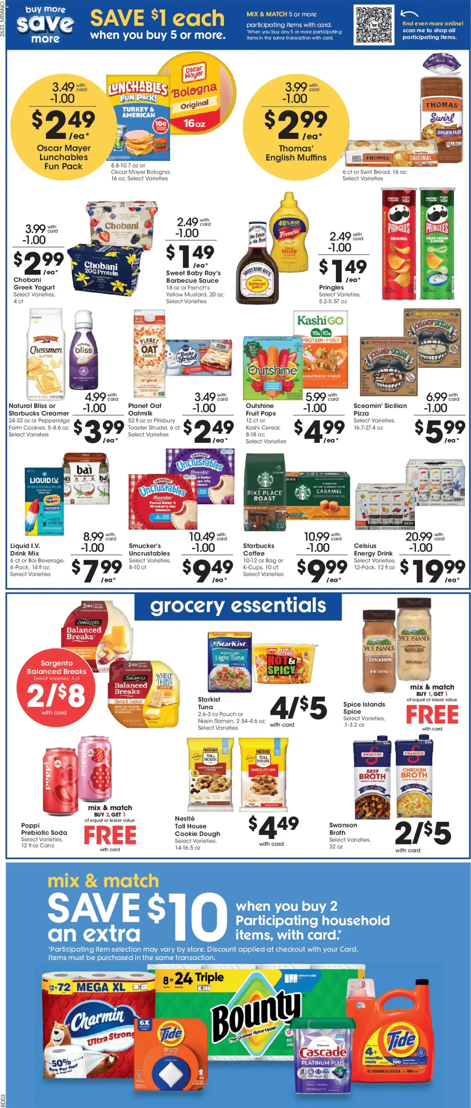 Mariano's Weekly Ad - valid from 09/16/2026 | Page: 6 | Products: Barbecue sauce, Butter, Energy drink, Bag