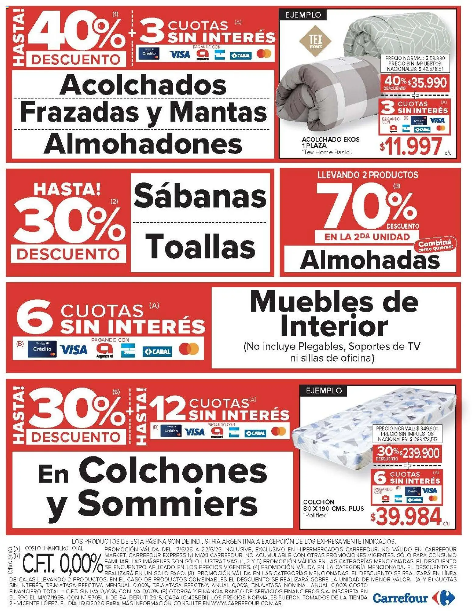 Carrefour - Carrefour Hiper │ válido desde el 17.06.2026 | Página: 25 | Productos: Sabanas, Toallas, Acolchado, Colchón