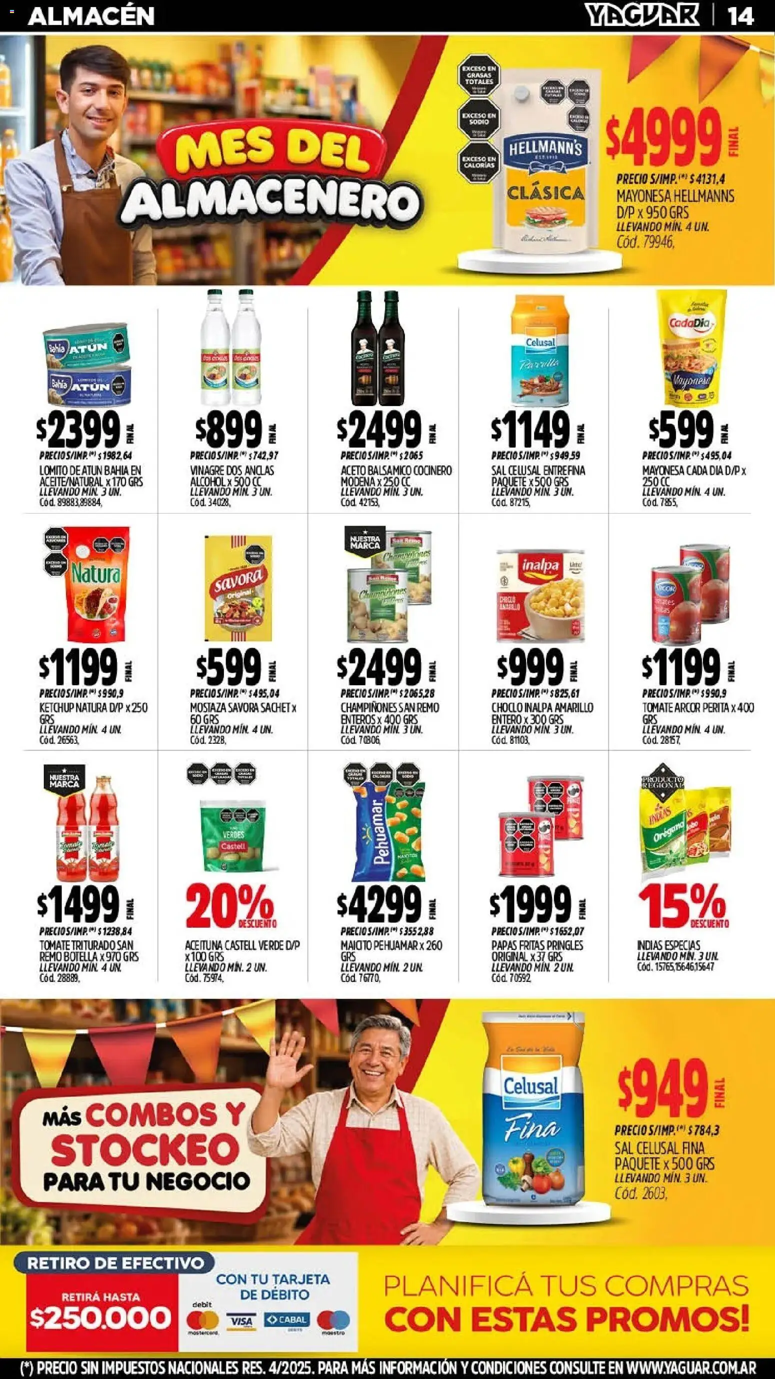 Yaguar - Oferta Semanal San Juan │ válido desde el 21/09/2026 | Página: 14 | Productos: Botella, Choclo, Mostaza, Alcohol