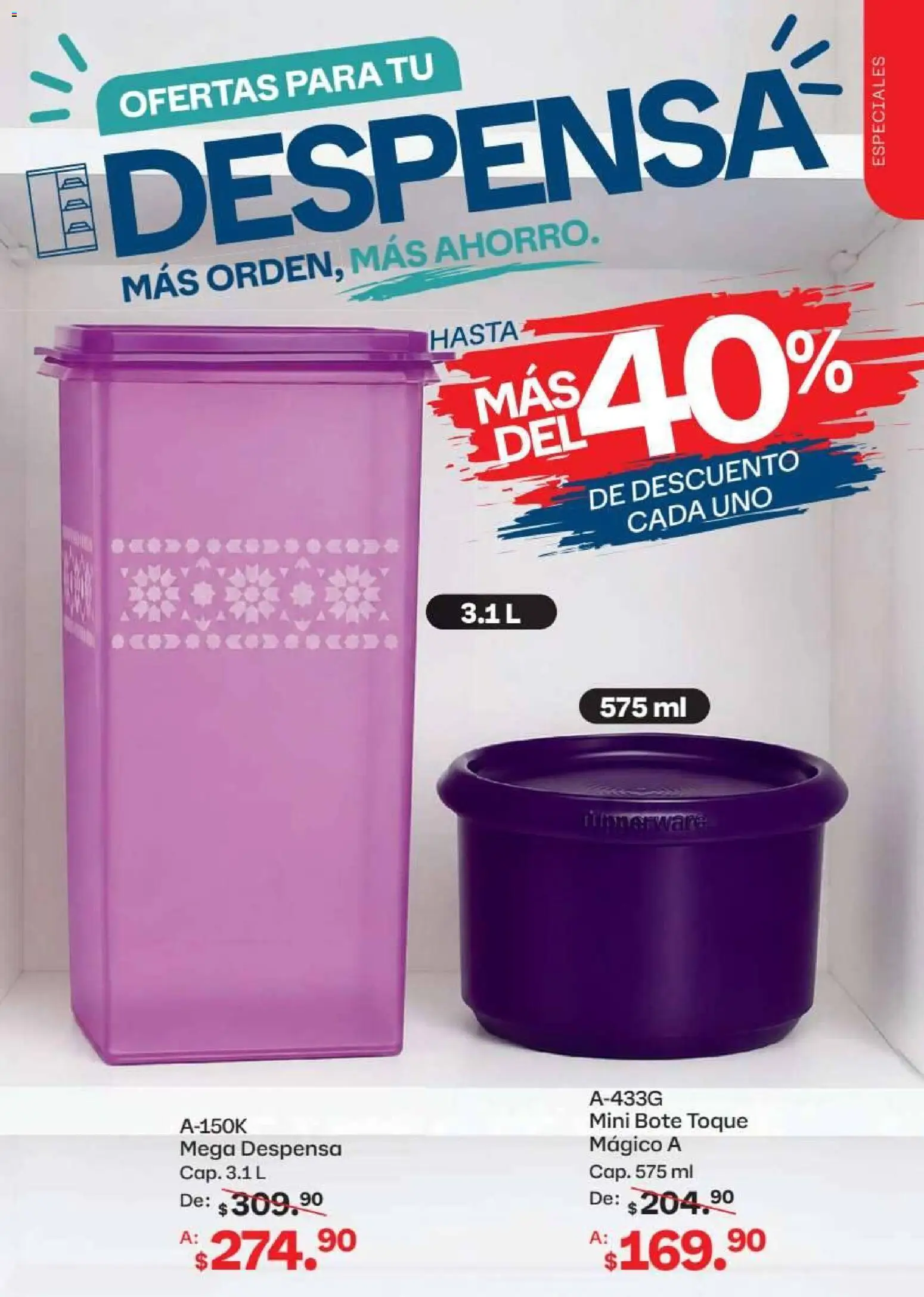 Nuevas ofertas de Tupperware válidas en toda la República Mexicana desde el 15.06.2026. ¡Encuentra las mejores ofertas en Tupperware catálogo! | Página: 63