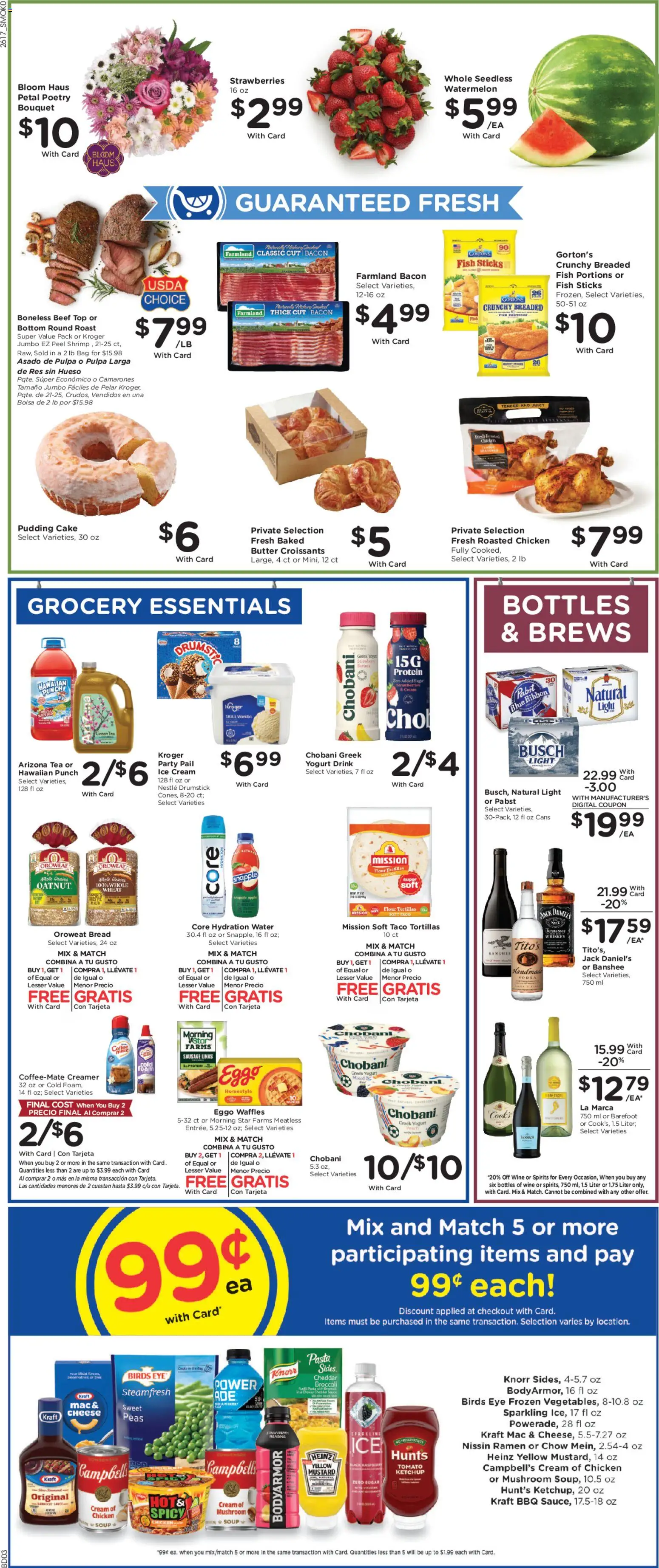 Smith's Weekly Ad - WY - valid from 27.05.2026 | Page: 6 | Products: Strawberries, Pasta, Cream, Whiskey