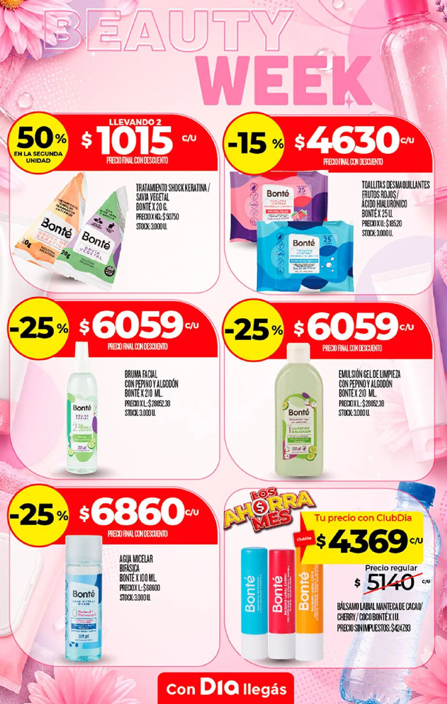 Supermercado DIA Especial Beauty Week │ válido desde el 16/09/2026 | Página: 1 | Productos: Algodón, Agua, Manteca, Bálsamo labial