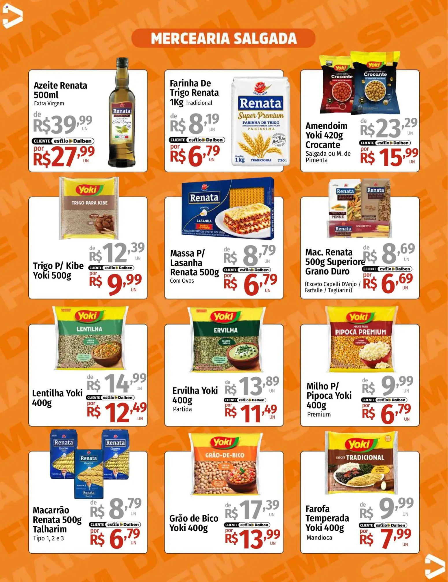 Supermercado Dalben Folheto - válido de 18/09/2026 | Página: 8 | Produtos: Lentilha, Ovos, Macarrão, Farofa