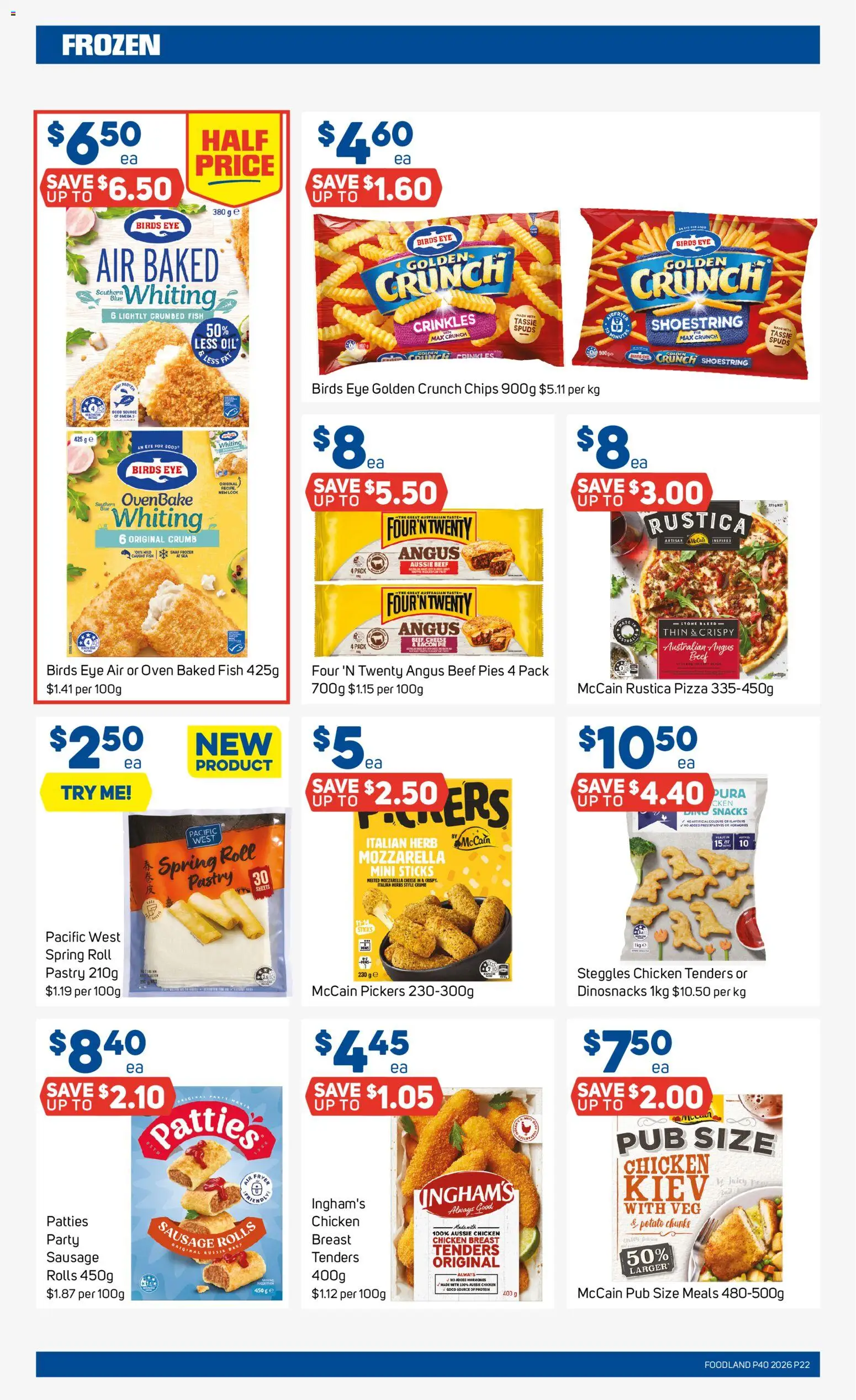 Foodland catalogue - valid from 30/09/2026 | Page: 22 | Products: Snacks, Fish, Pies, Oven