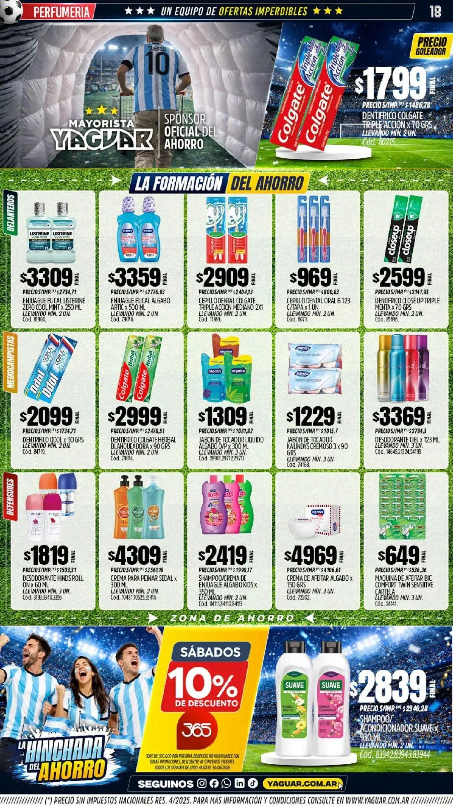 Yaguar - Oferta Semanal Córdoba │ válido desde el 01.06.2026 | Página: 18 | Productos: Cepillo, Acondicionador, Jabón, Enjuague bucal