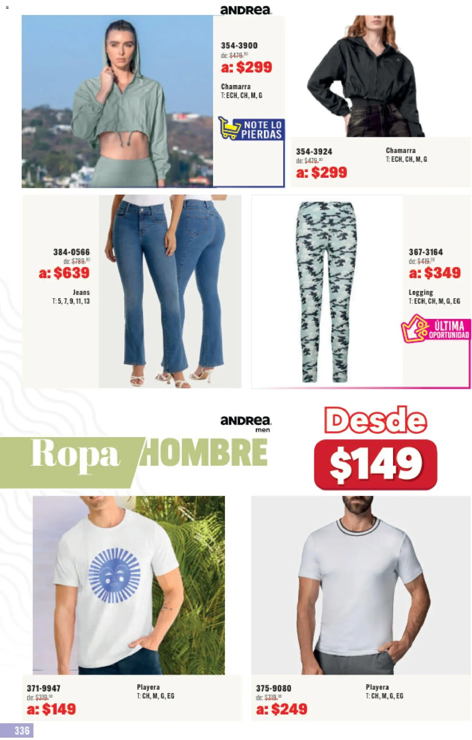 Nuevas ofertas de Andrea válidas en toda la República Mexicana desde el 31.05.2026. ¡Encuentra las mejores ofertas en Andrea catálogo Outlet! | Página: 336
