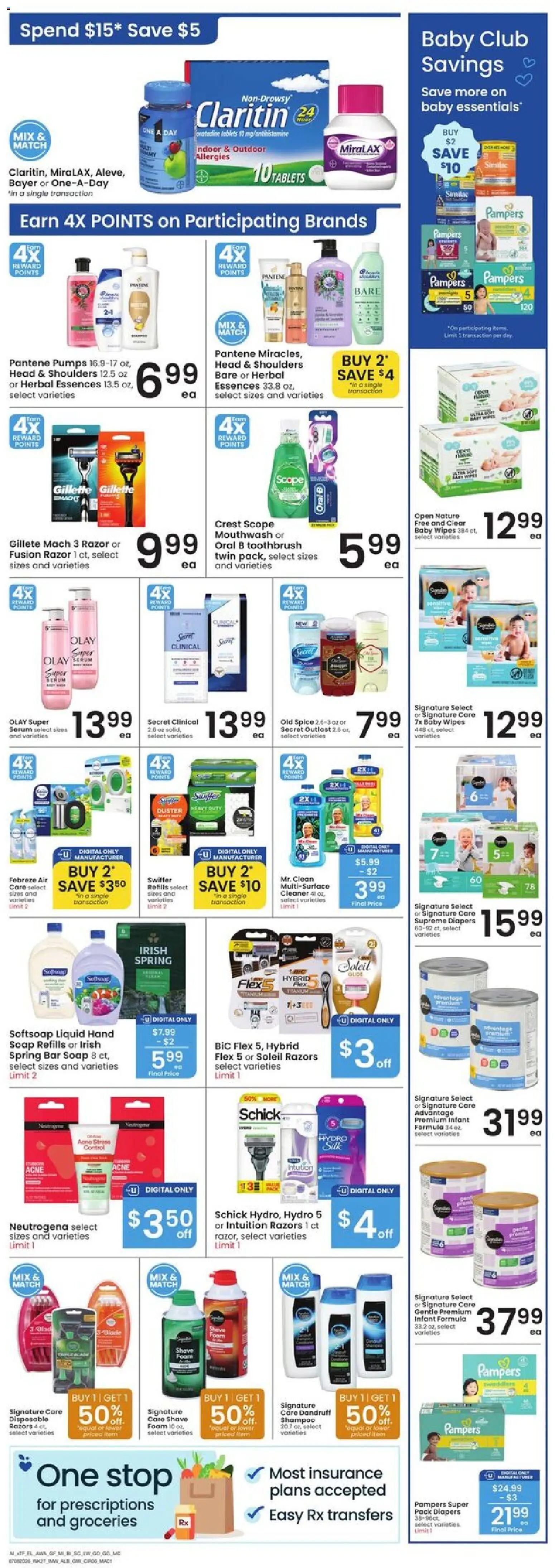 Albertsons Weekly Ad - valid from 07/08/2026 | Page: 7 | Products: Wine, Soap, Toothbrush, Bar Soap