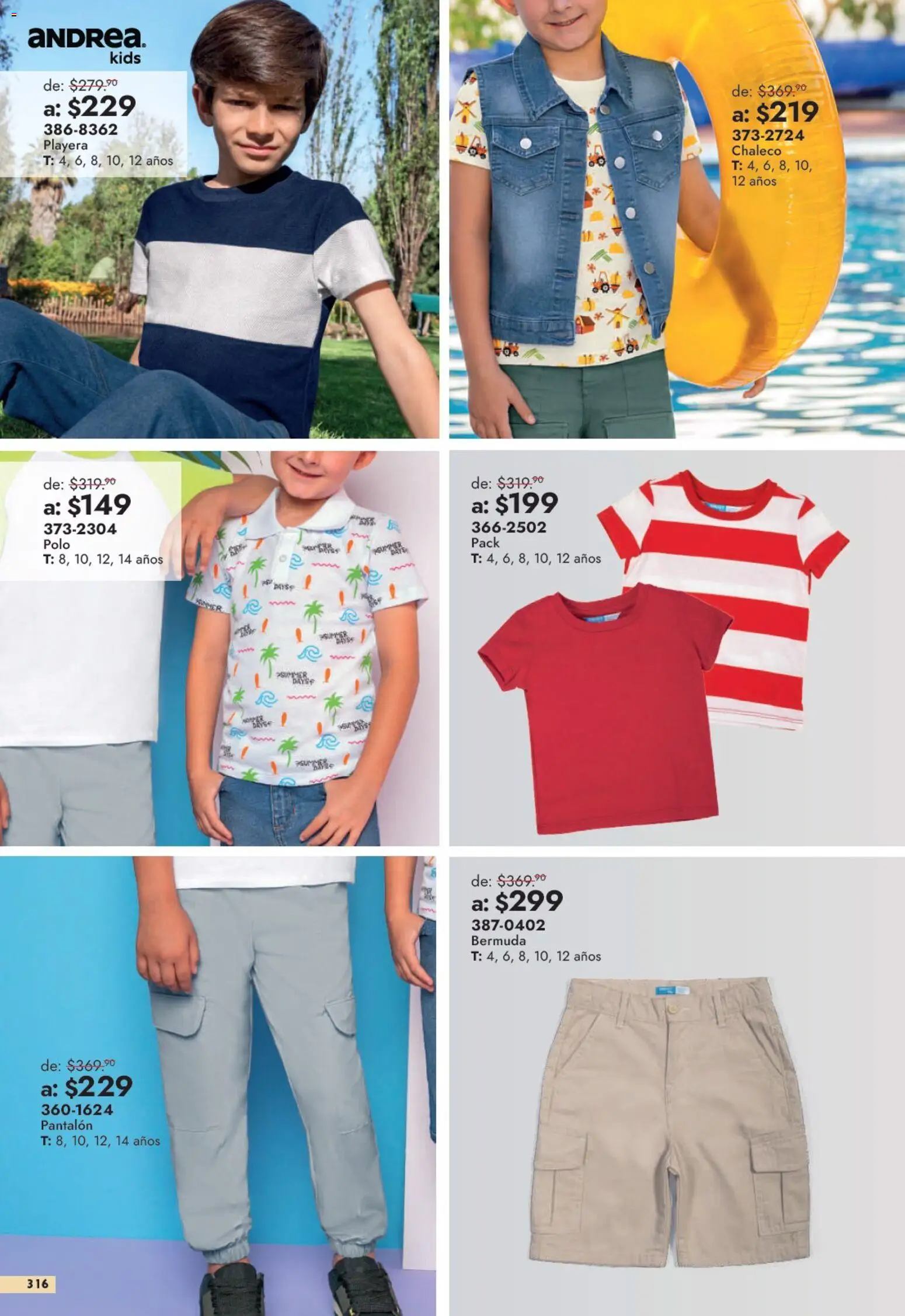 Nuevas ofertas de Andrea válidas en toda la República Mexicana desde el 13/09/2026. ¡Encuentra las mejores ofertas en Andrea catálogo Outlet! | Página: 316 | Productos: Chaleco, Playera, Bermuda