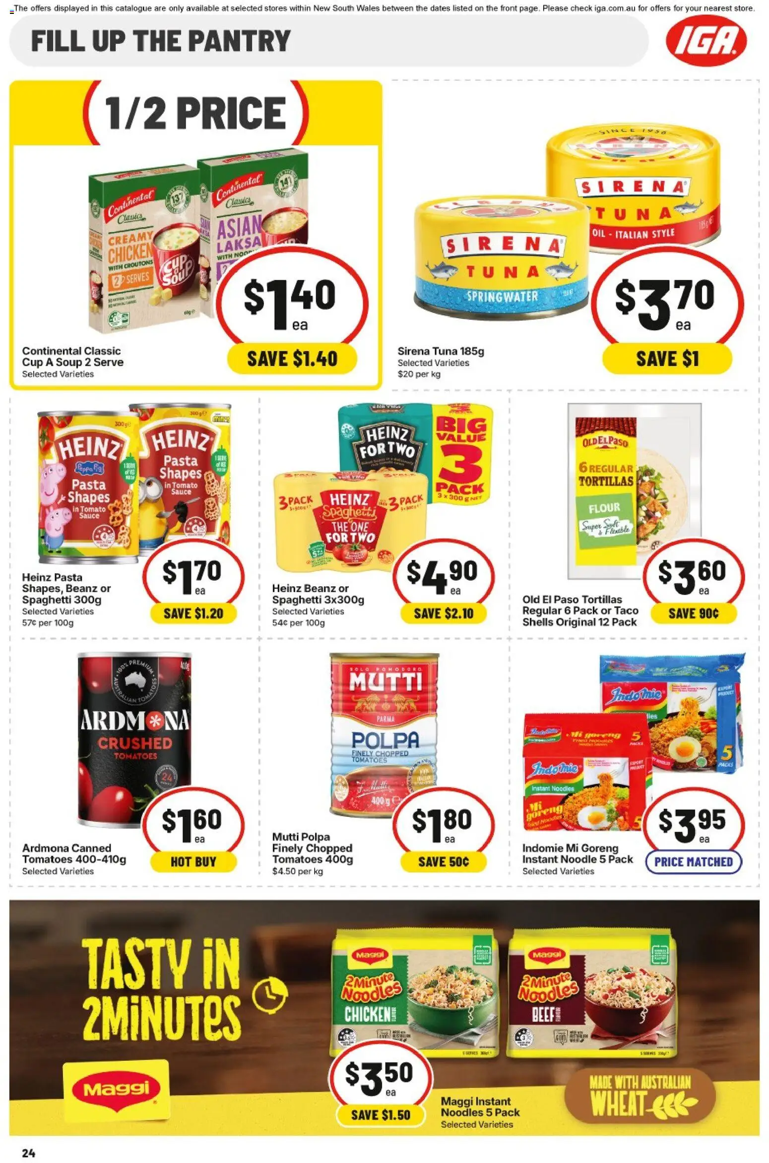 IGA catalogue - valid from 08/07/2026 | Page: 22 | Products: Noodles, Beef, Pasta, Tortillas