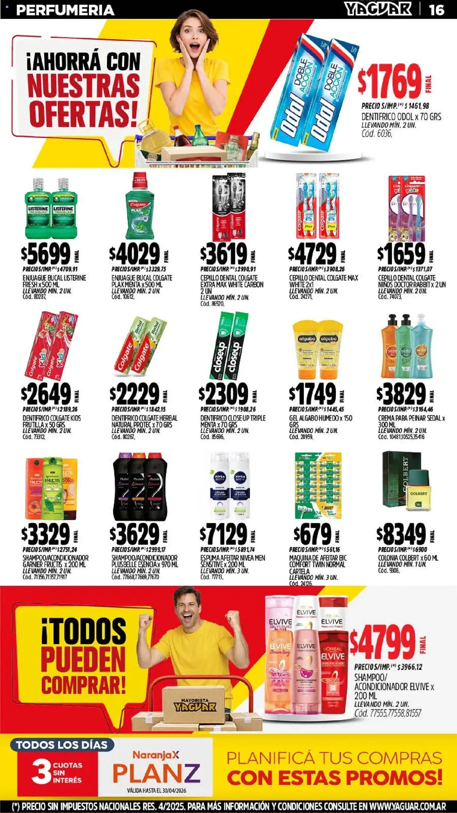 Yaguar - Oferta Semanal Córdoba │ válido desde el 11.05.2026 | Página: 16 | Productos: Maquina de afeitar, Frutilla, Cepillo, Acondicionador