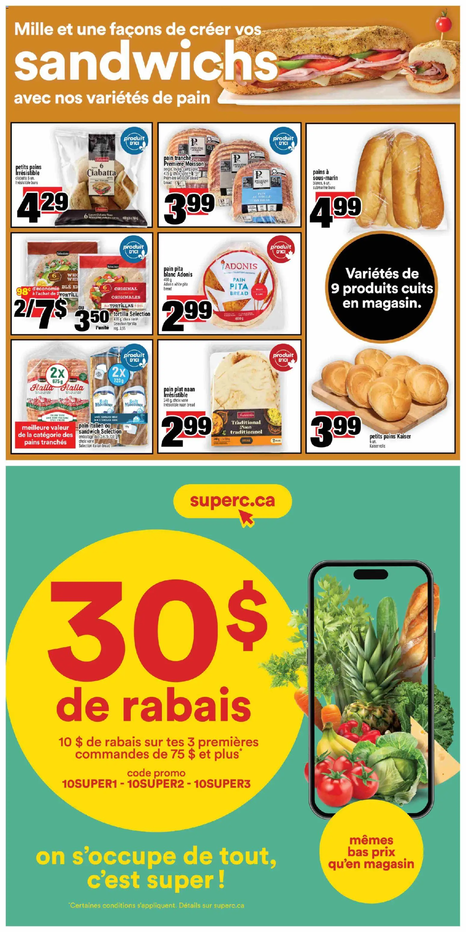 Super C flyer valid from Jul 23, 2026 | Page: 15 | Products: Tortillas, Bread