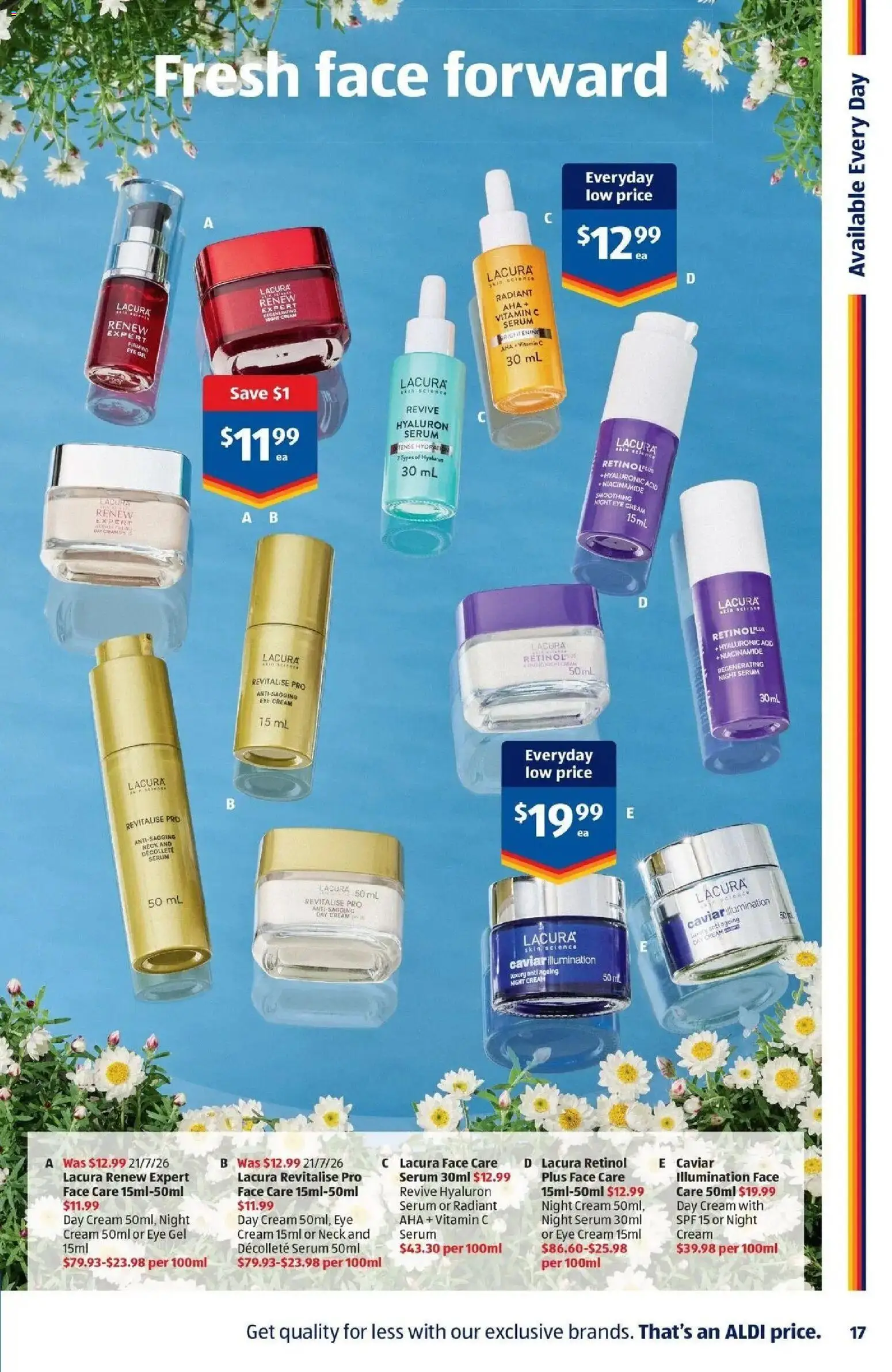 Aldi catalogue - valid from 23/09/2026 | Page: 17 | Products: Cream, Night cream, Retinol, Vitamin