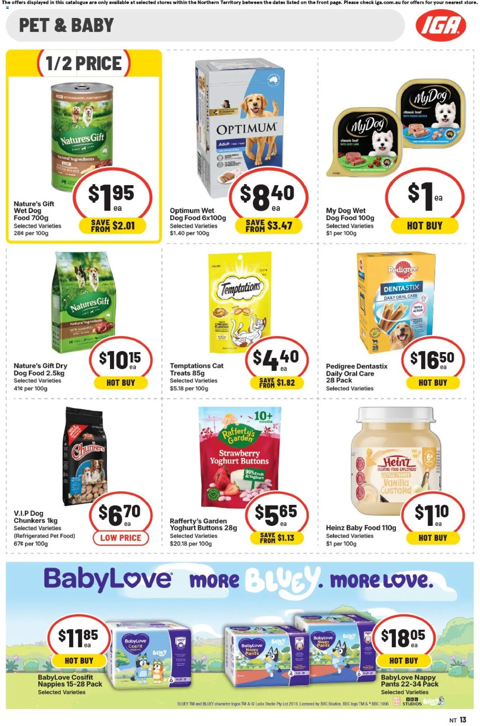 IGA catalogue - valid from 01/07/2026 | Page: 13 | Products: Yoghurt, Lamb, Baby food, Pants
