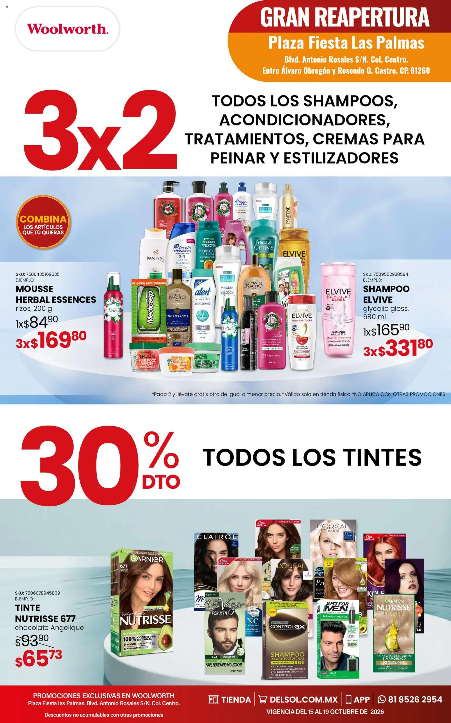 Nuevas ofertas de Del Sol y Woolworth válidas en toda la República Mexicana desde el 15/10/2026. ¡Encuentra las mejores ofertas en Del Sol y Woolworth catálogo 5 Días de Grandes Promociones - Los Mochis! | Página: 6