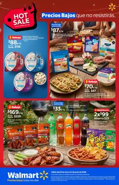 Vista previa de Walmart Hot Sale, nuevo folleto de la tienda, válido en México a partir del 25.05.2026 | Página: 12 | Productos: Leche, Queso, Jamón, Despensa