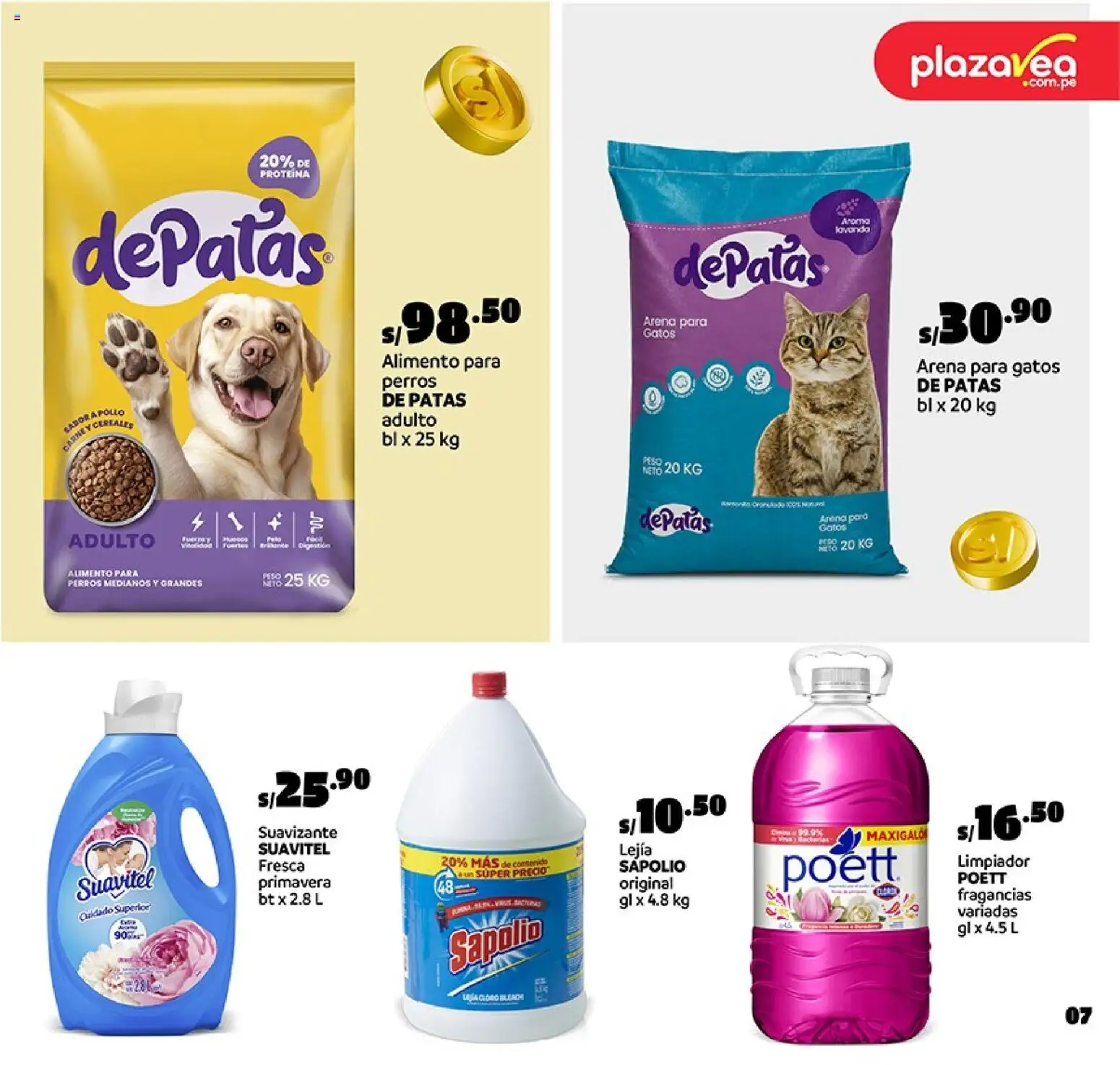 Catálogo Plaza Vea válido desde 17/08/2026 | Página: 7 | Productos: Proteína