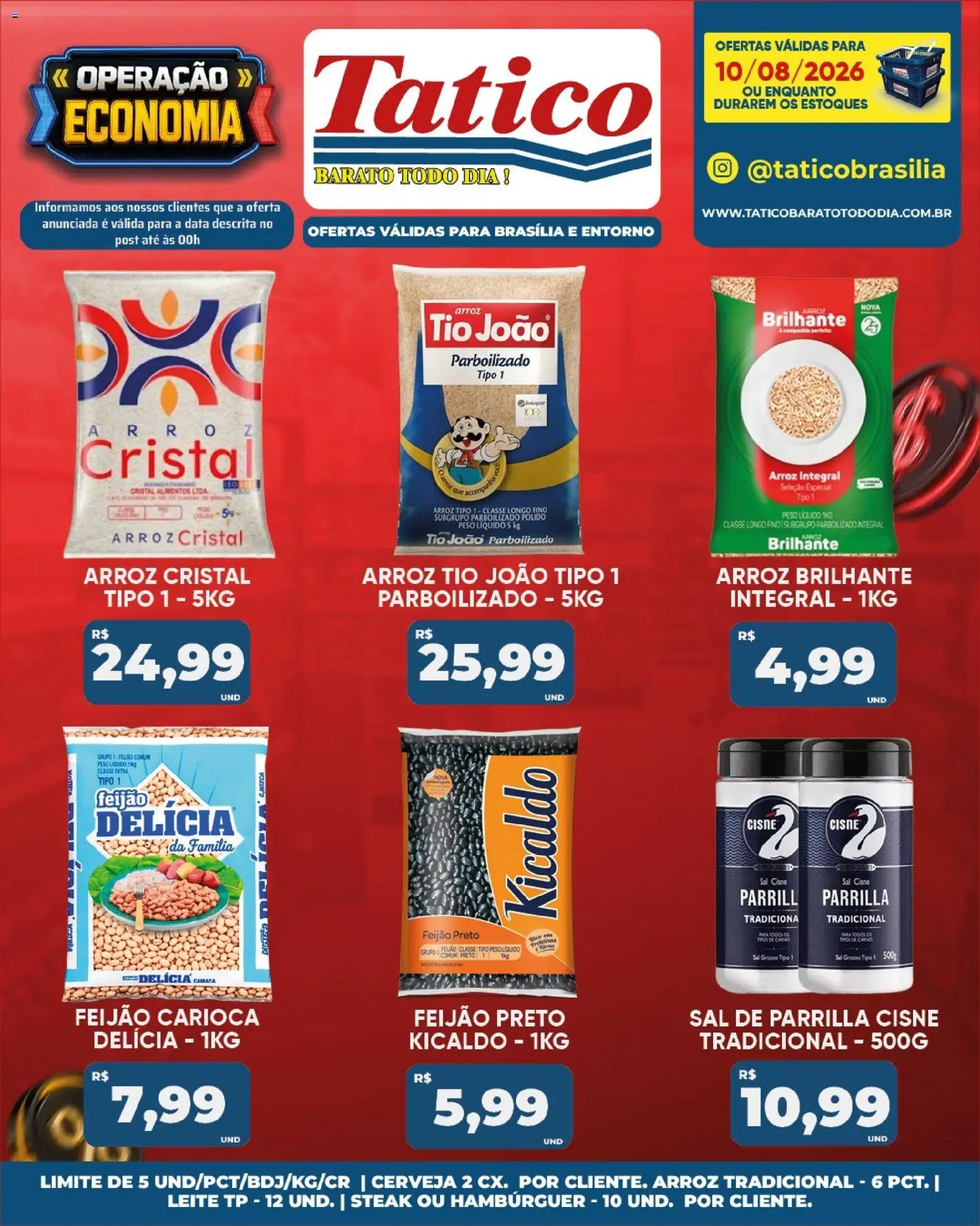 Tatico Folheto - válido de 10/08/2026 | Página: 15 | Produtos: Arroz integral, Steak, Cerveja, Alimentos