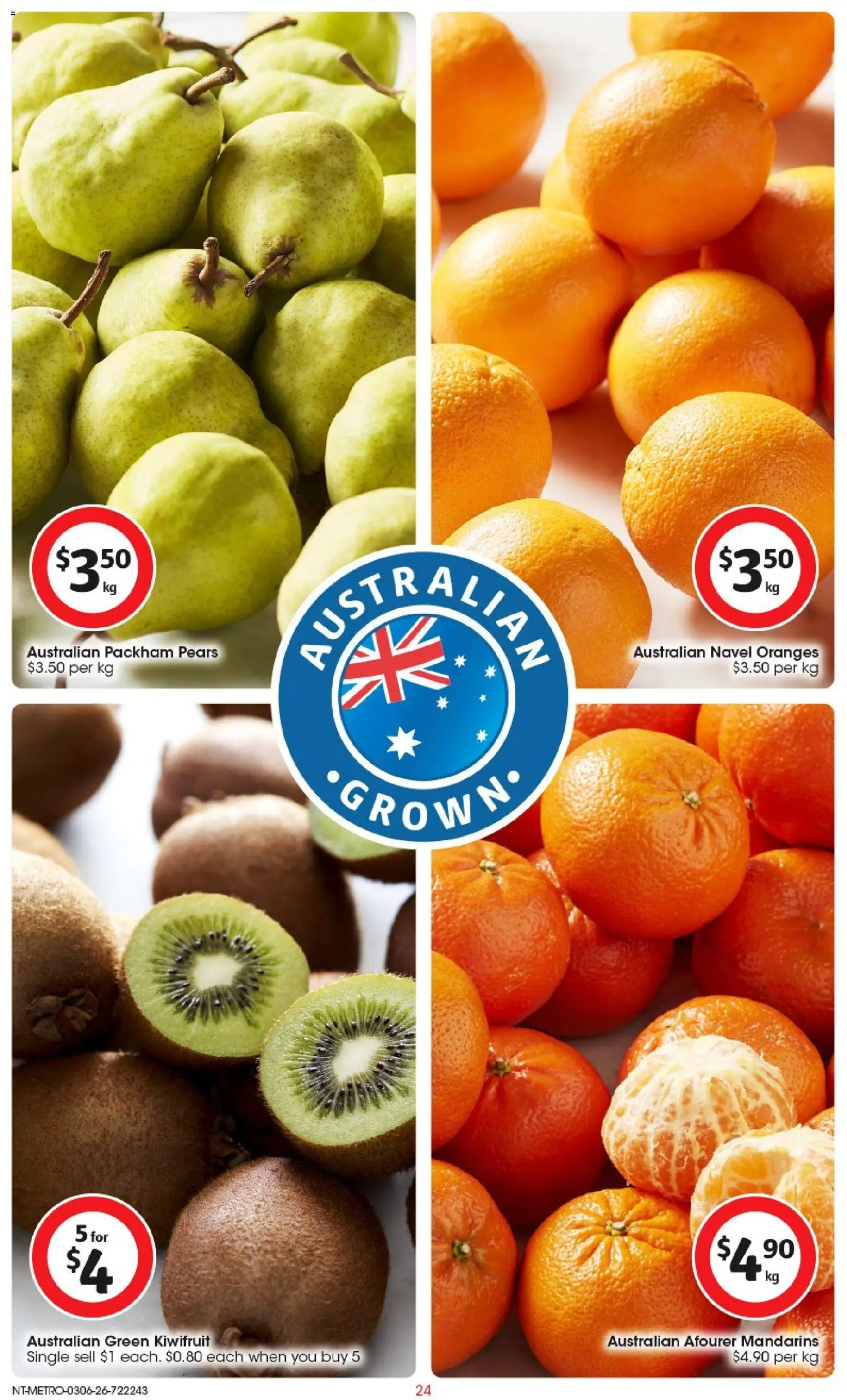 Coles catalogue - valid from 03.06.2026 | Page: 24 | Products: Oranges, Kiwifruit, Mandarins