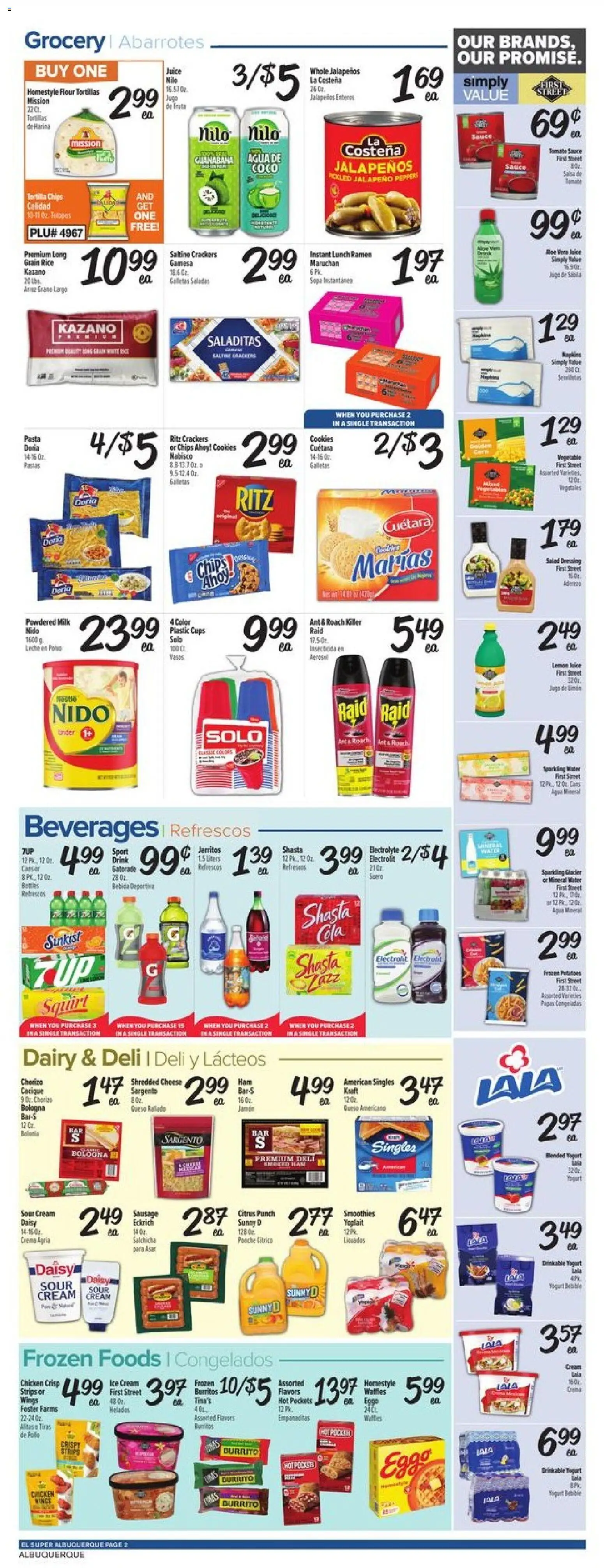 El Super Weekly Ad - NM - valid from 09/02/2026 | Page: 2 | Products: Chicken, Rice, Mineral water, Cookies
