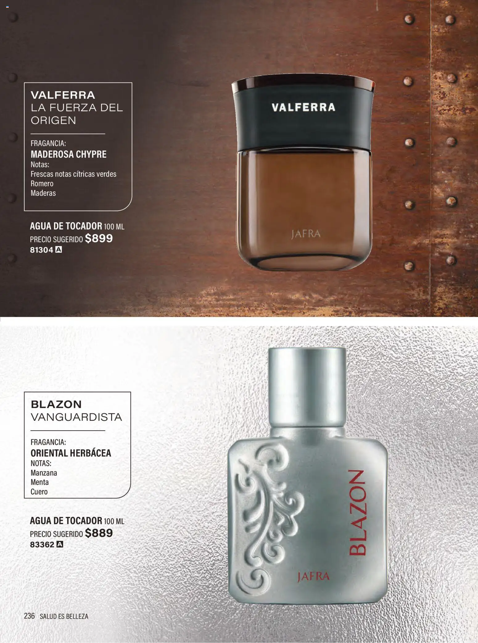 Nuevas ofertas de JAFRA válidas en toda la República Mexicana desde el 01/07/2026. ¡Encuentra las mejores ofertas en JAFRA catálogo Organizador de Ventas! | Página: 236 | Productos: Manzana, Agua, Perfume, Fragancia