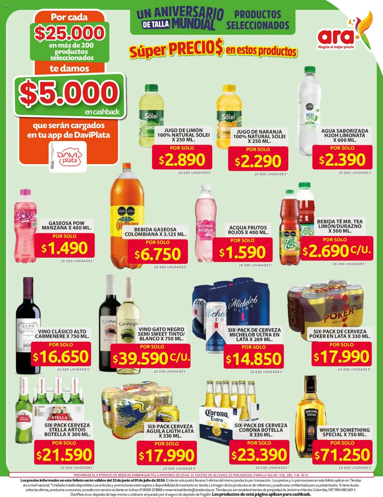 Ara revista - valida desde el 11/06/2026 | Página: 11 | Productos: Gaseosa, Sobre, Vino, Cerveza