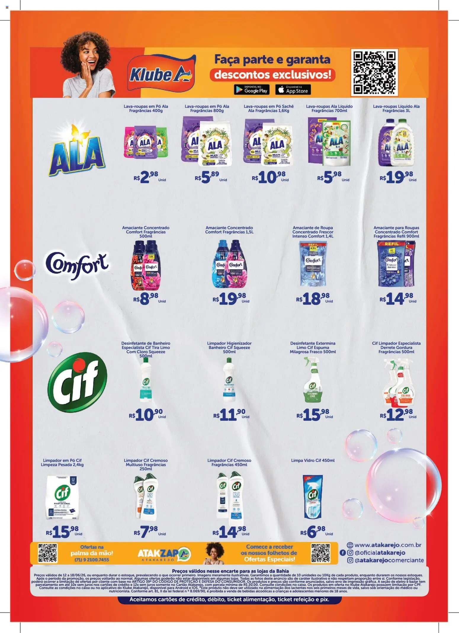 Atakarejo Folheto - válido de 12.06.2026 | Página: 2 | Produtos: Cloro, Faca, Roupas, Desinfetante