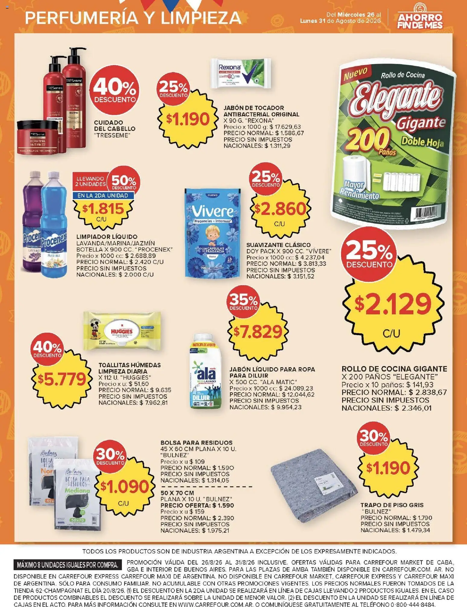 Carrefour ofertas │ válido desde el 26/08/2026 | Página: 49 | Productos: Sobre, Fragancia, Cápsulas, Limpiador