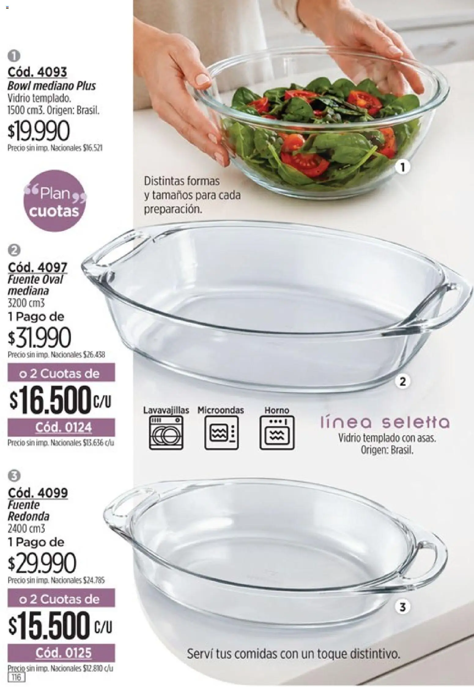 Catálogo Amodil Campaña 15 │ válido desde el 26/08/2026 | Página: 116 | Productos: Horno, Lavavajillas, Bowl, Fuente