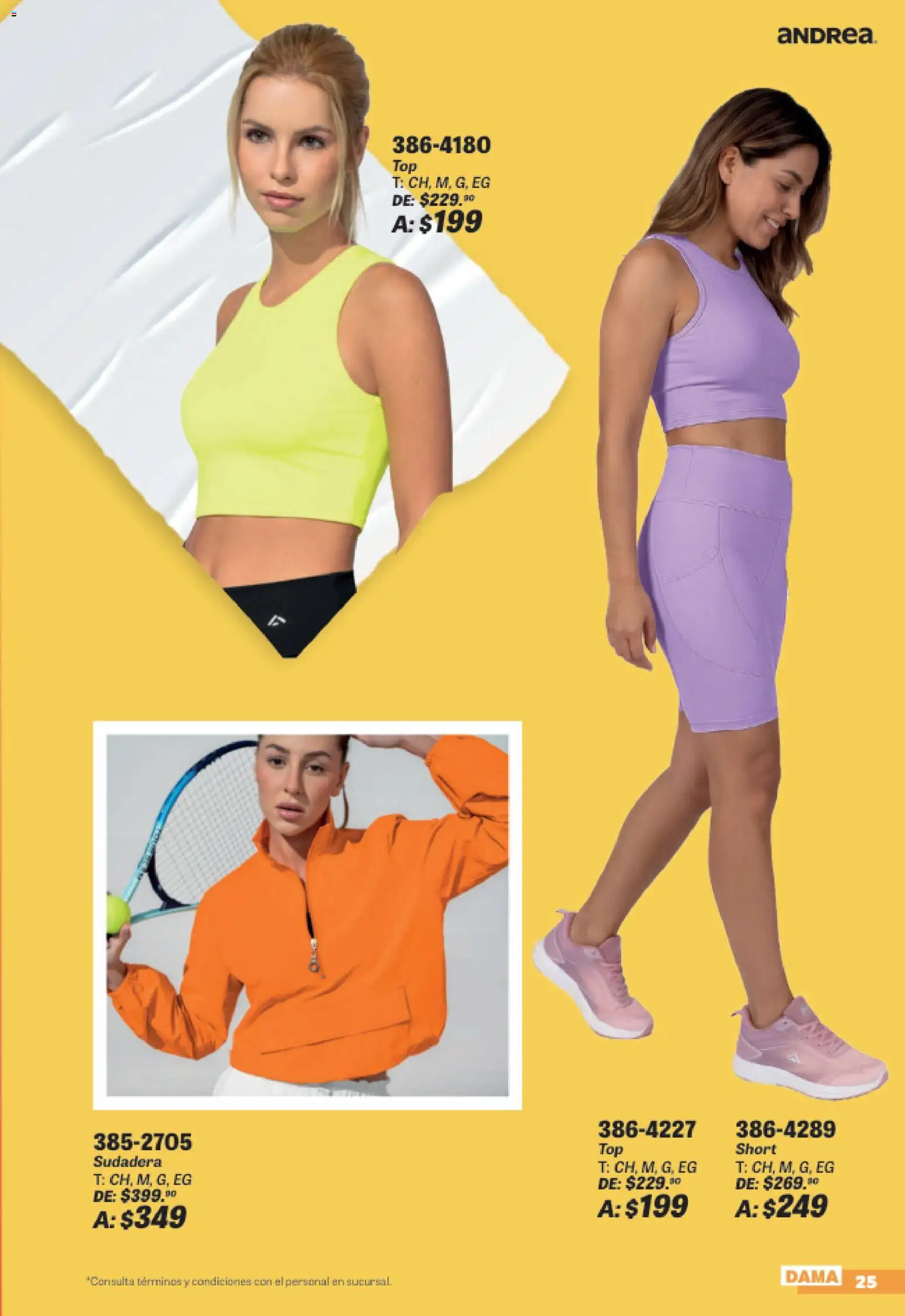 Nuevas ofertas de Andrea válidas en toda la República Mexicana desde el 19/07/2026. ¡Encuentra las mejores ofertas en Andrea catálogo Sports Week! | Página: 25 | Productos: Sudadera, Short